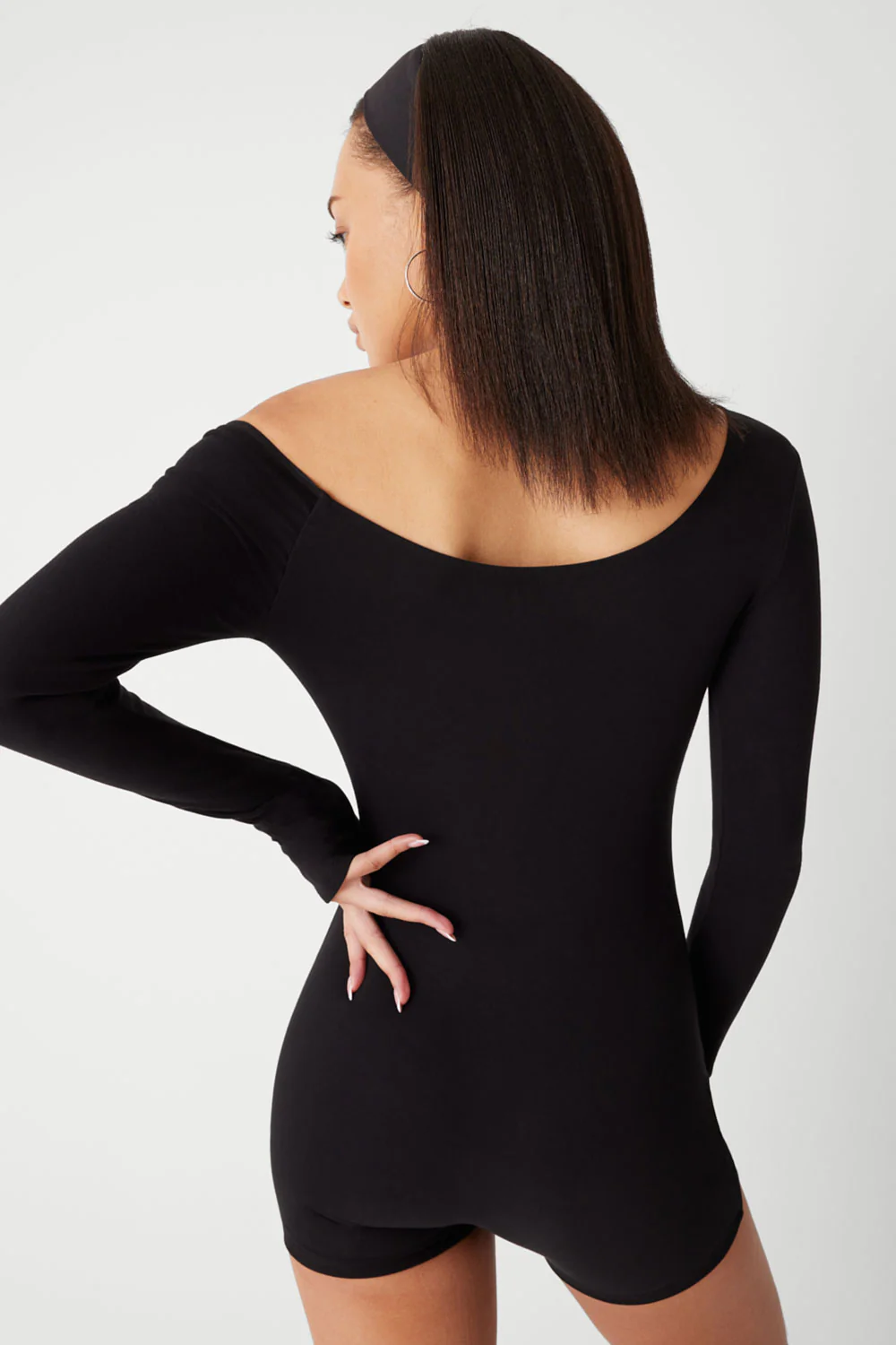 97 One Shoulder Romper - Black - Image 3