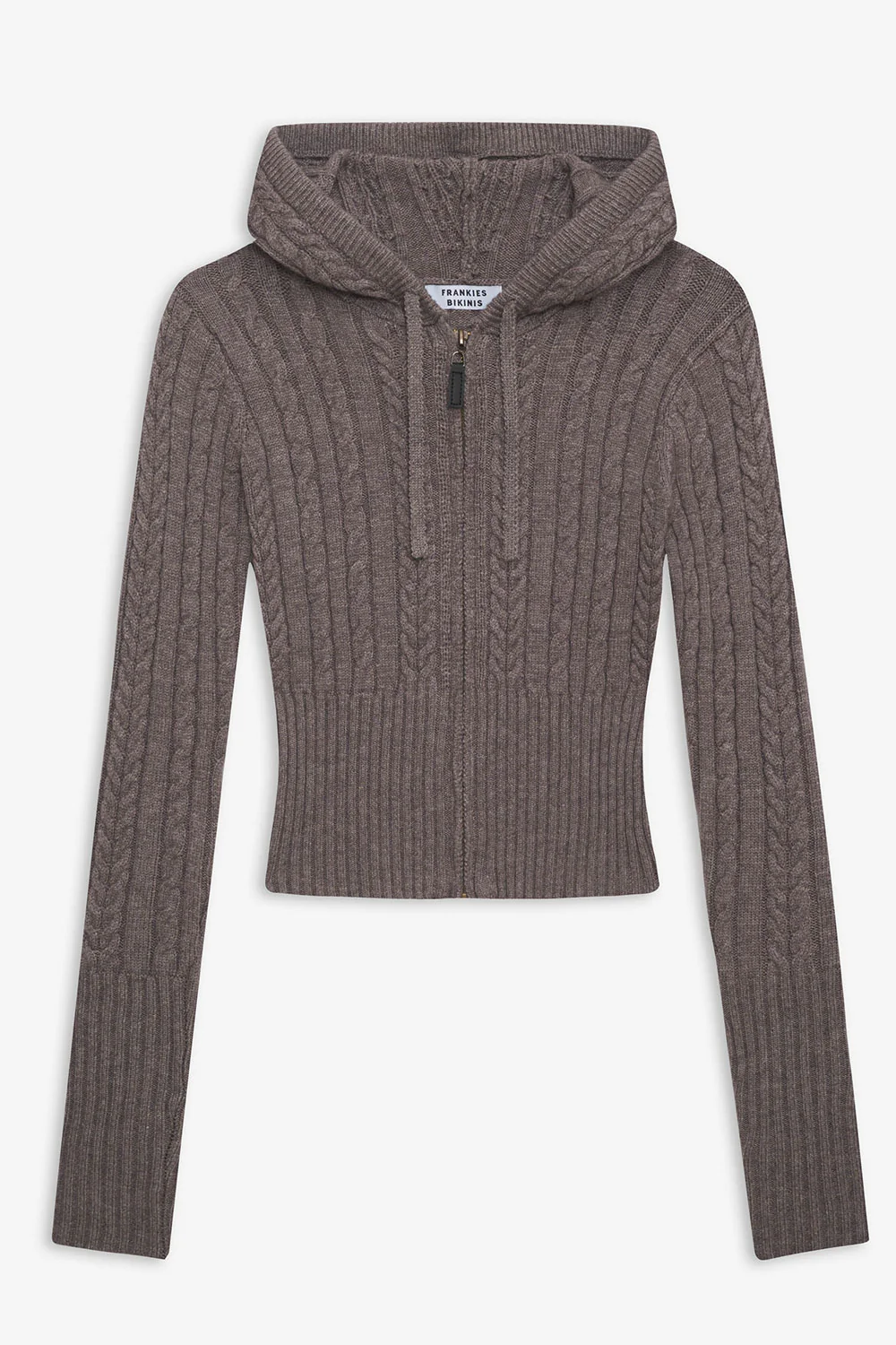 Aimee Cable Cloud Knit Hoodie - Dark Pearl - Image 2