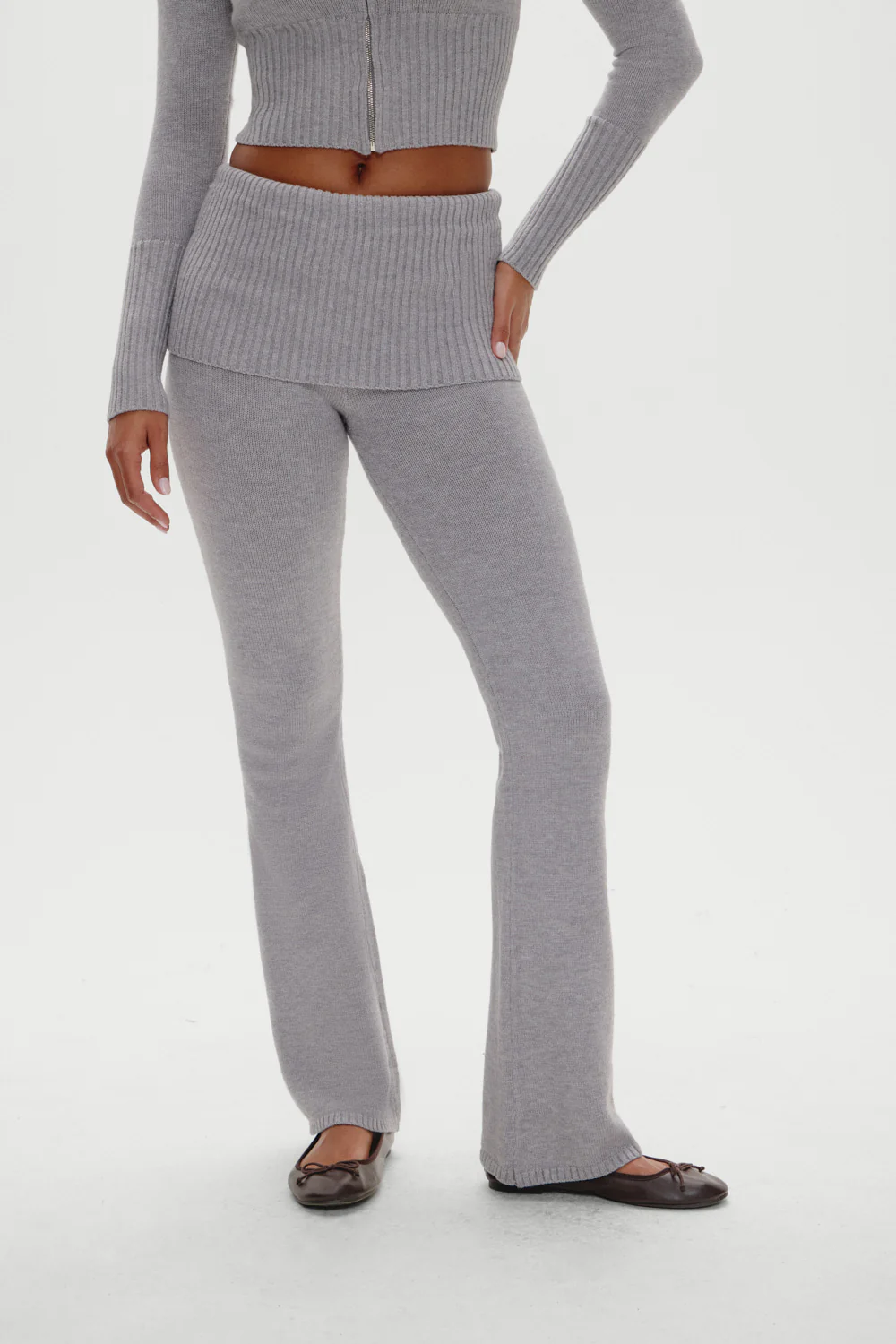 Aimee Knit Pants - Rain Cloud - Image 4