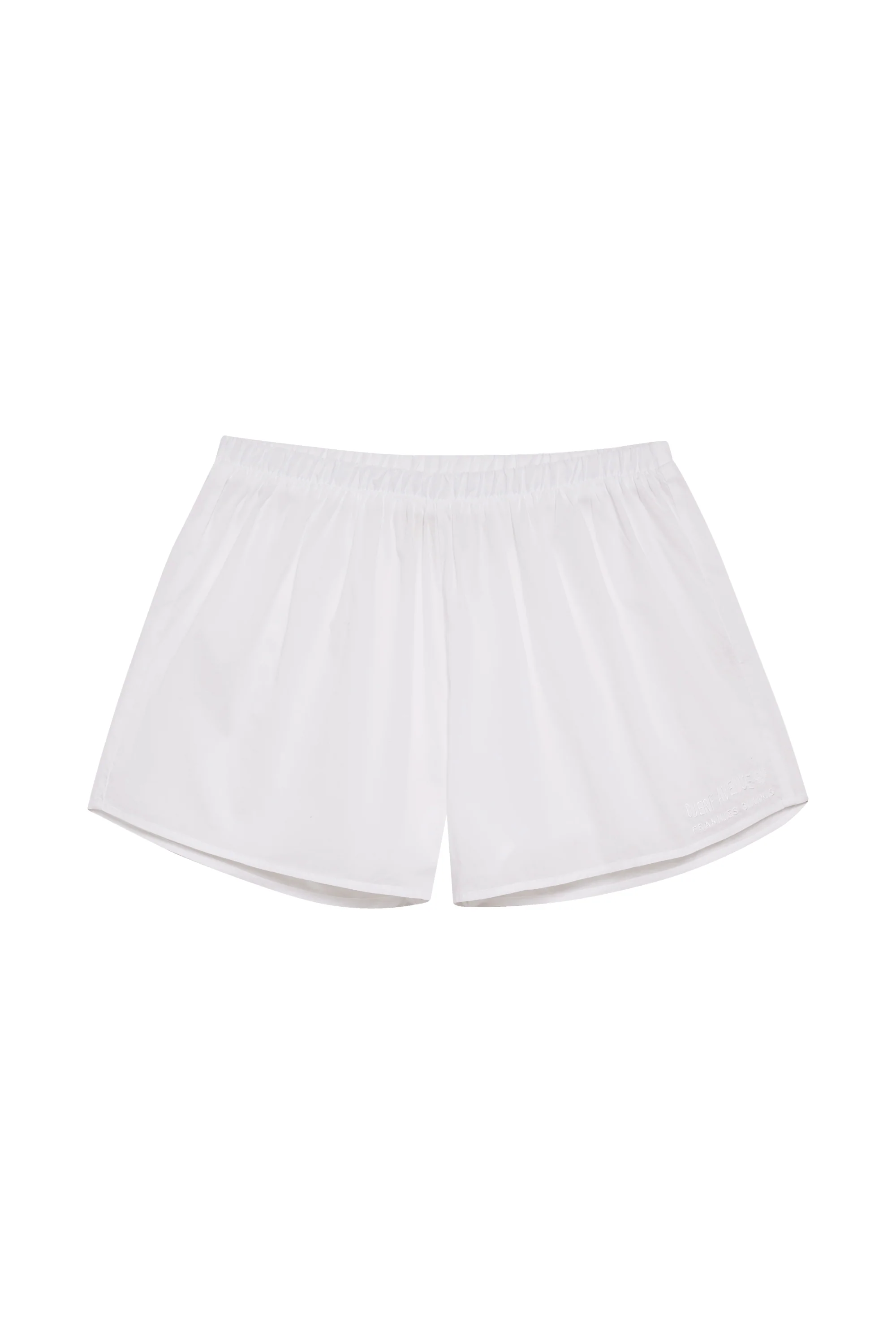 Airy Poplin Mini Shorts - White - Image 3