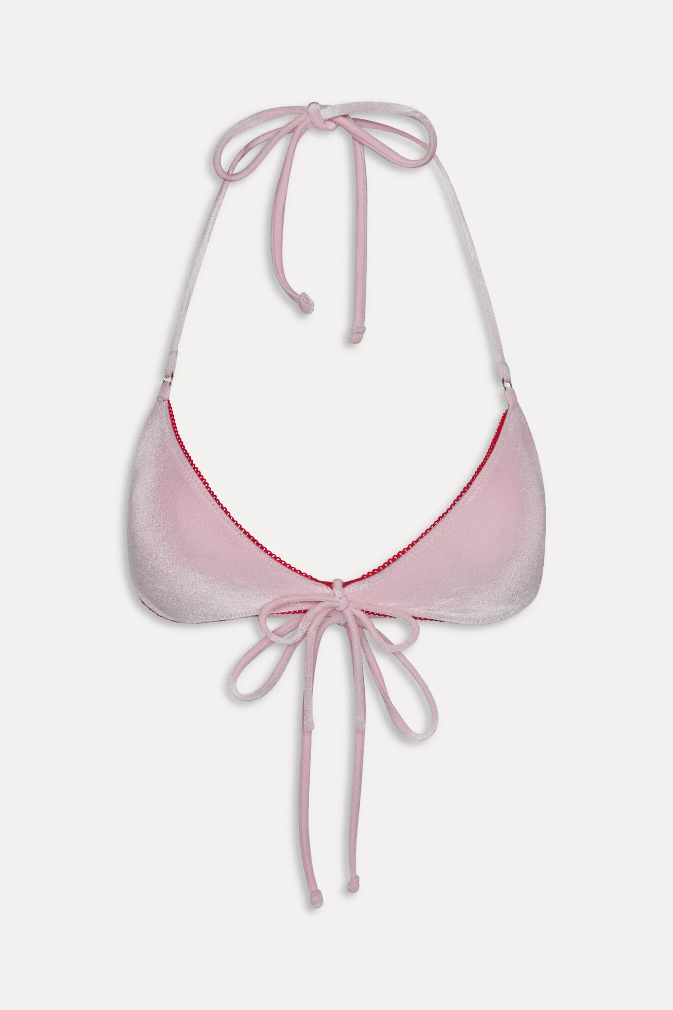 Amore Skimpy Velvet Bikini Top - Velvet Rose - Image 3