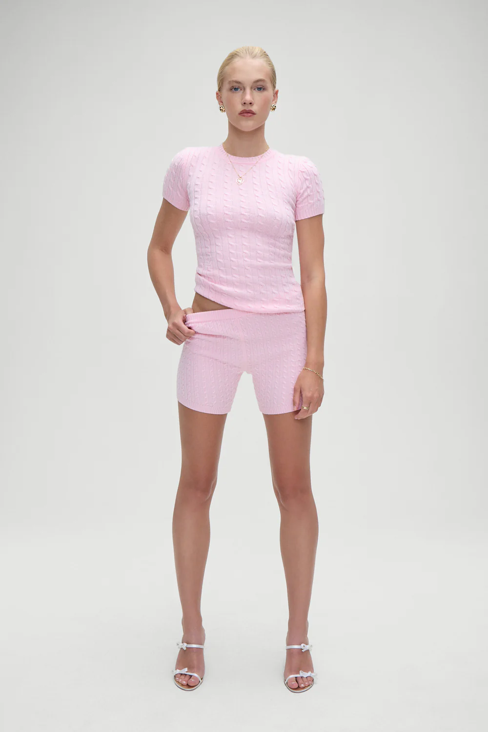 Ariel Knit Shorts - Cozy Pink - Image 4