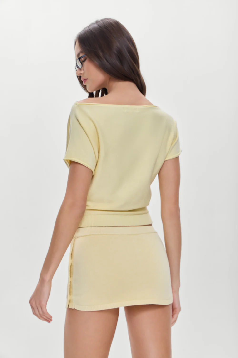 Ash Knit Mini Skort - Buttercup - Image 4