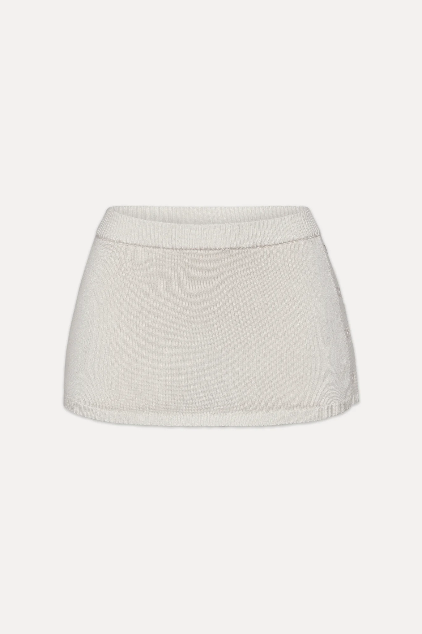 Ash Knit Mini Skort - Ivory - Image 3