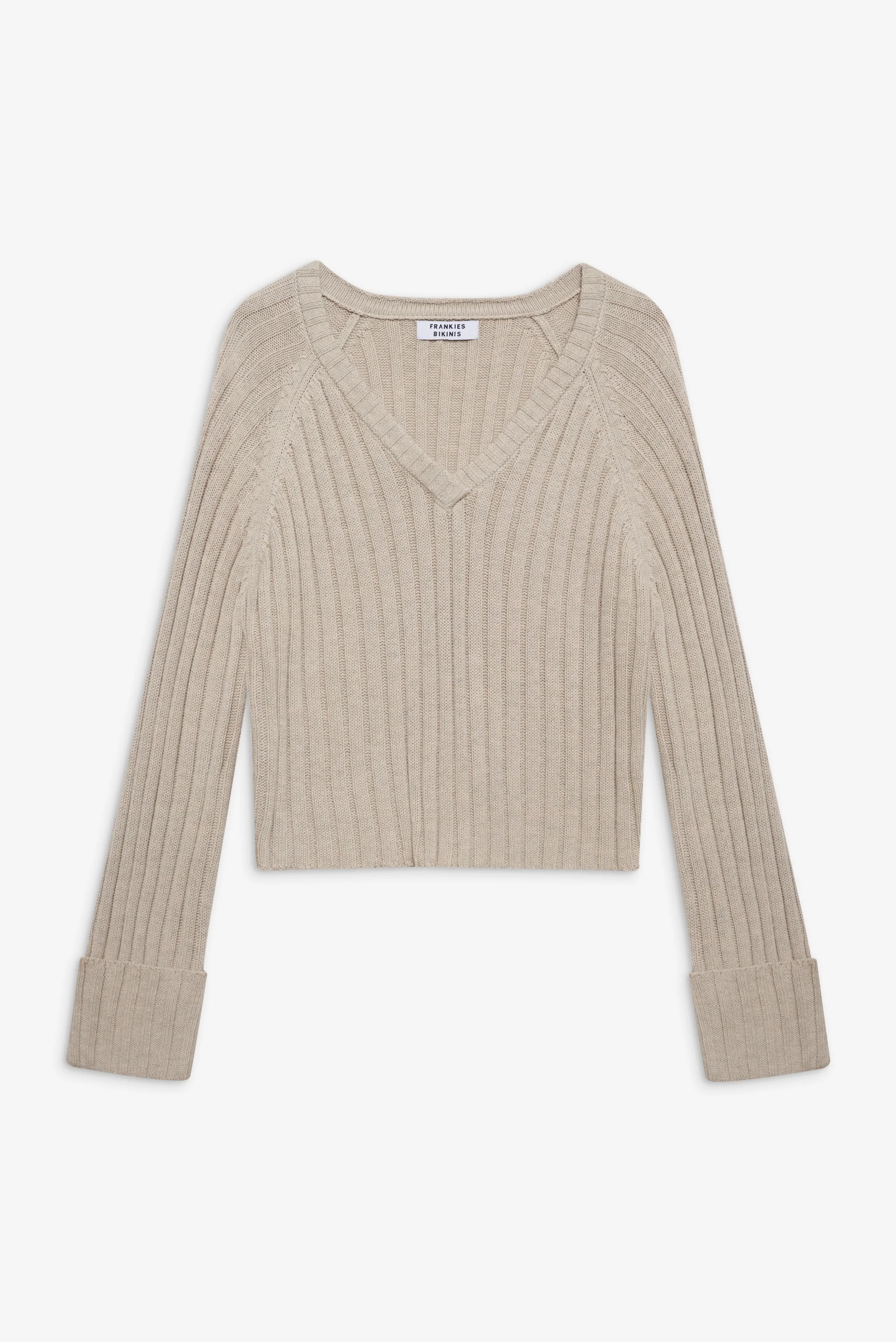Ashton Cotton Knit Sweater - Cream - Image 6