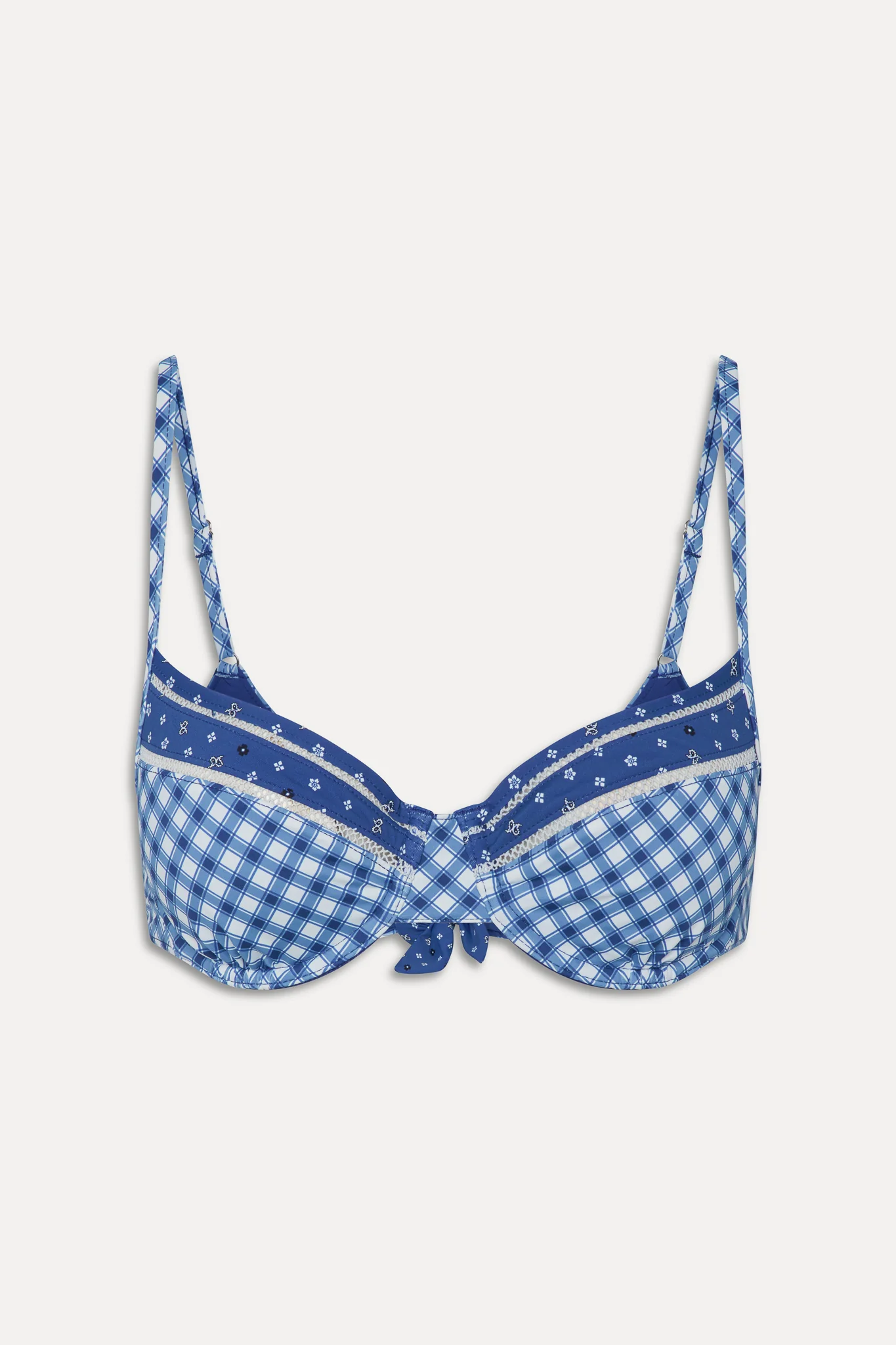 Aspen Underwire Bikini Top - Starry Gingham - Image 3
