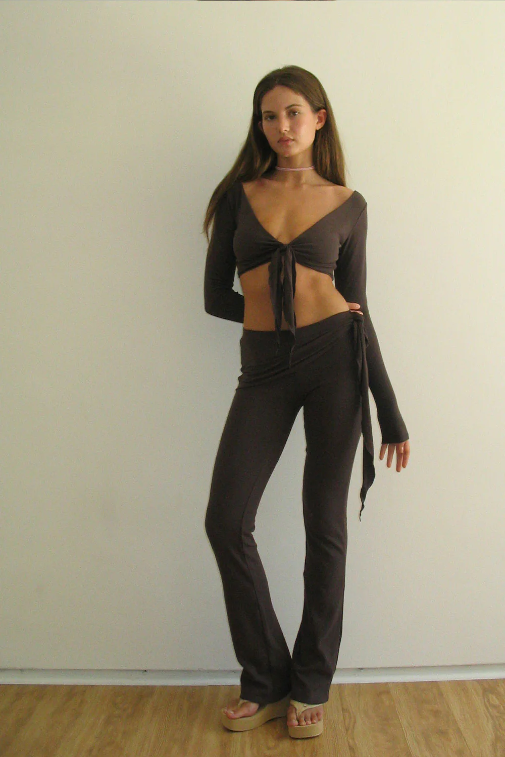 Astrid Low Rise Flare Legging - Creme Brulee - Image 2
