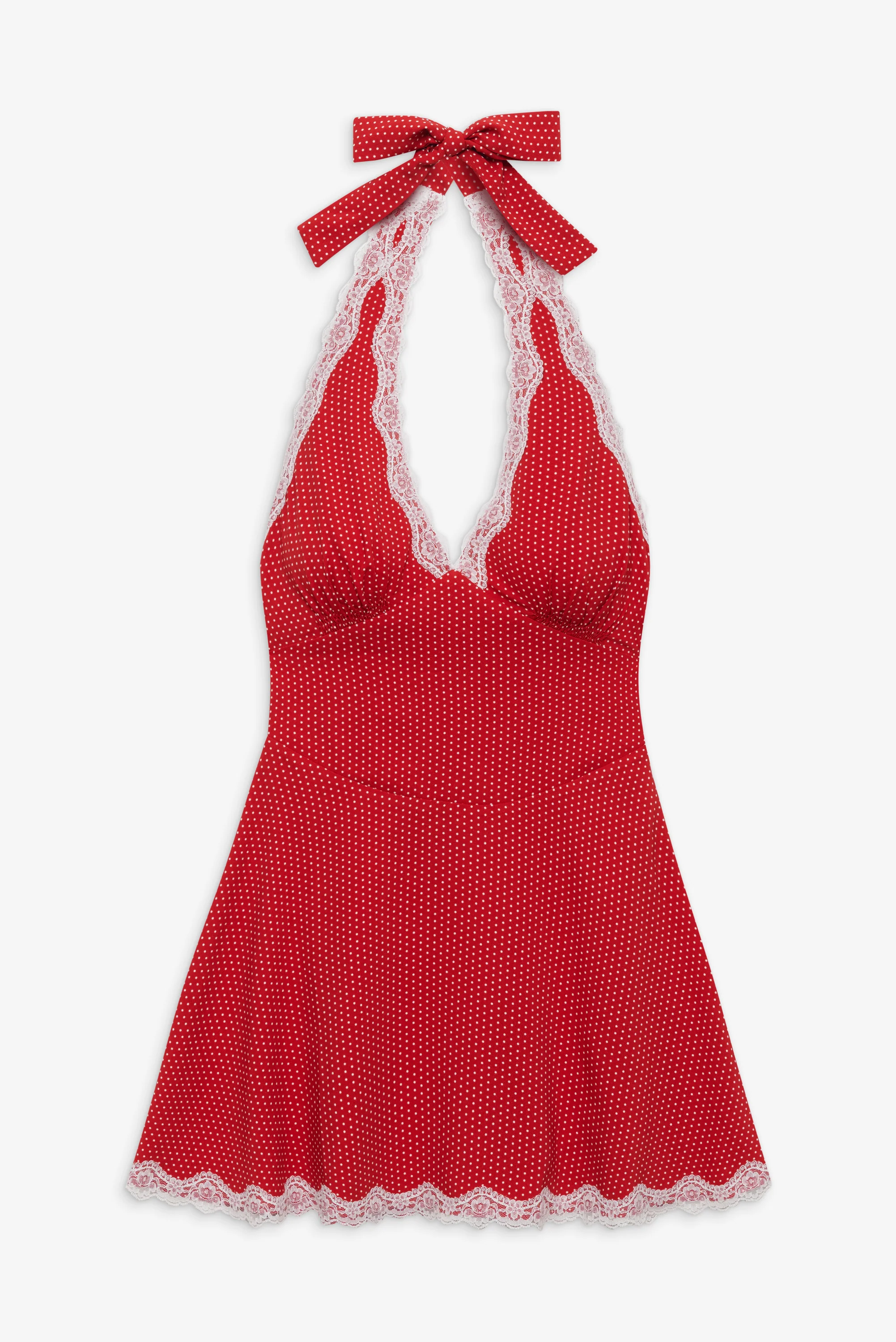 Audrey Polka Dot Mini Dress - Ladybug - Image 3