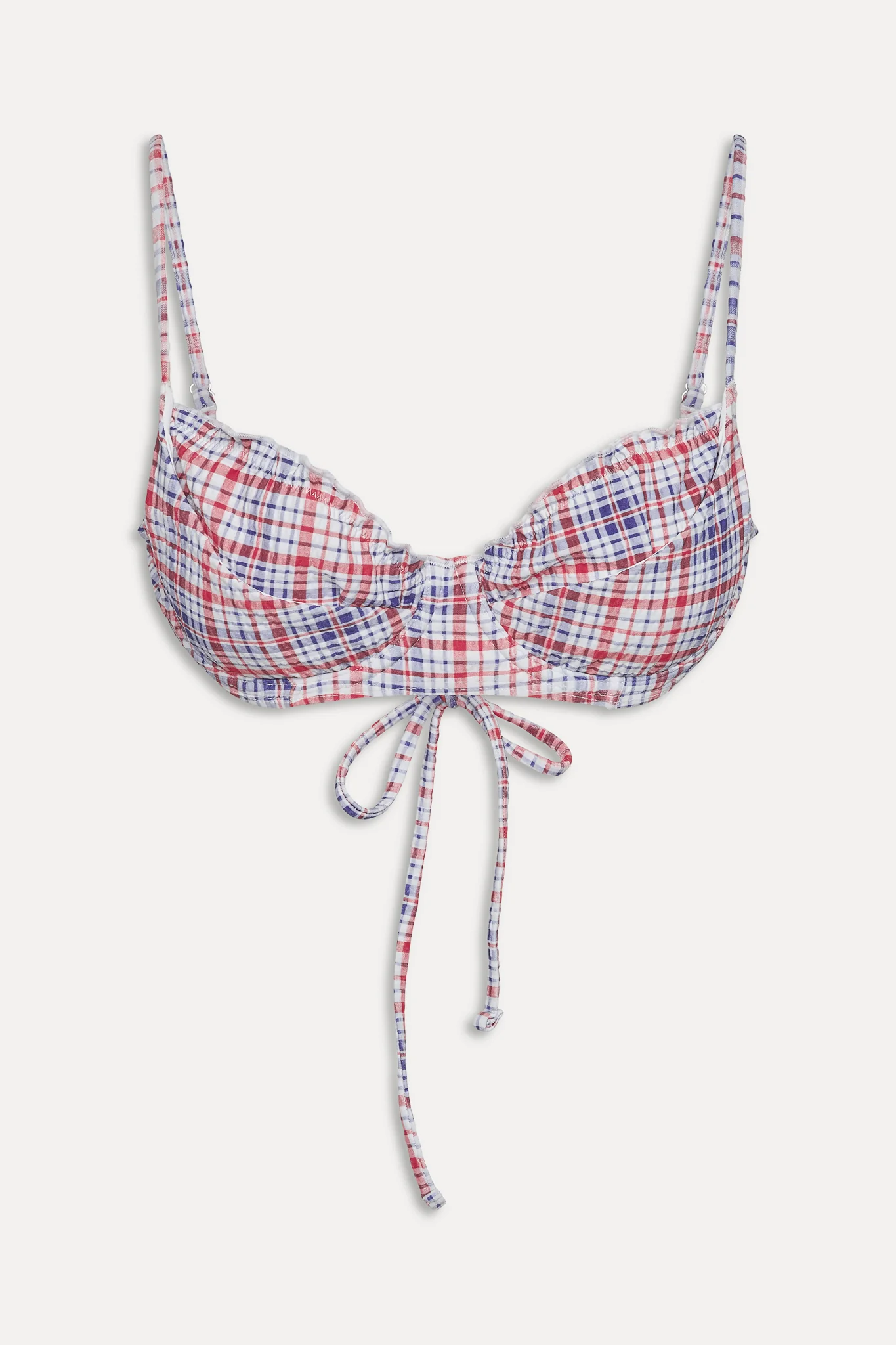 Austin Underwire Bikini Top - Americana Plaid - Image 3