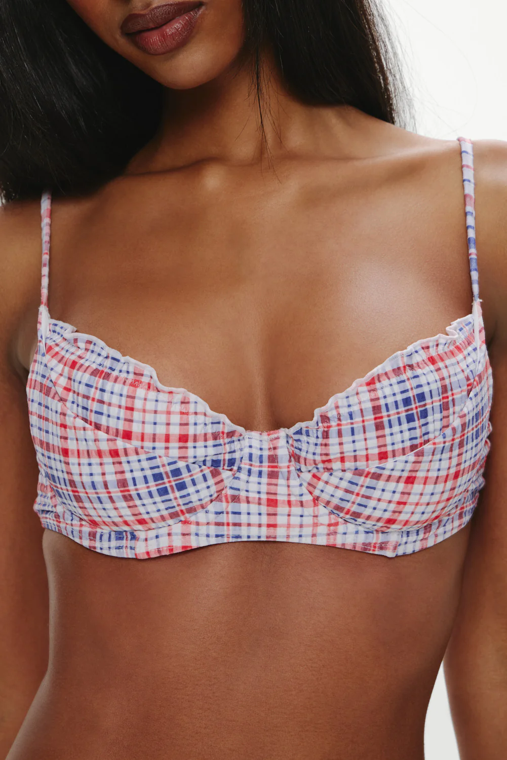 Austin Underwire Bikini Top - Americana Plaid - Image 5