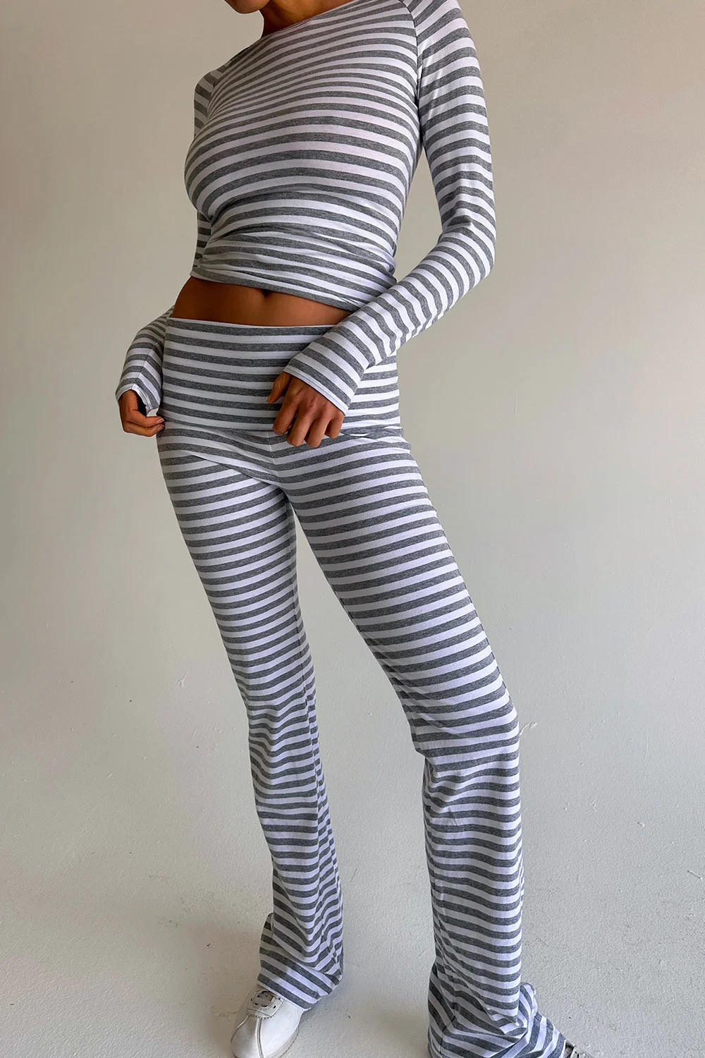 Avenue Cotton Flare Legging - Hazy Stripe - Image 7
