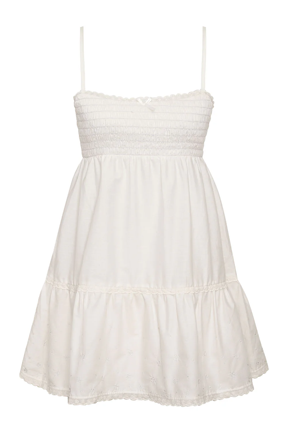 Baby Embroidered Mini Dress - White - Image 4