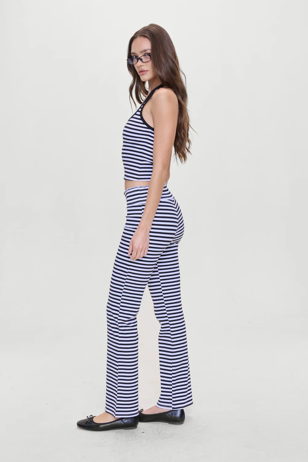 Bambi Striped Flare Pants - Silhouette Stripe - Image 5