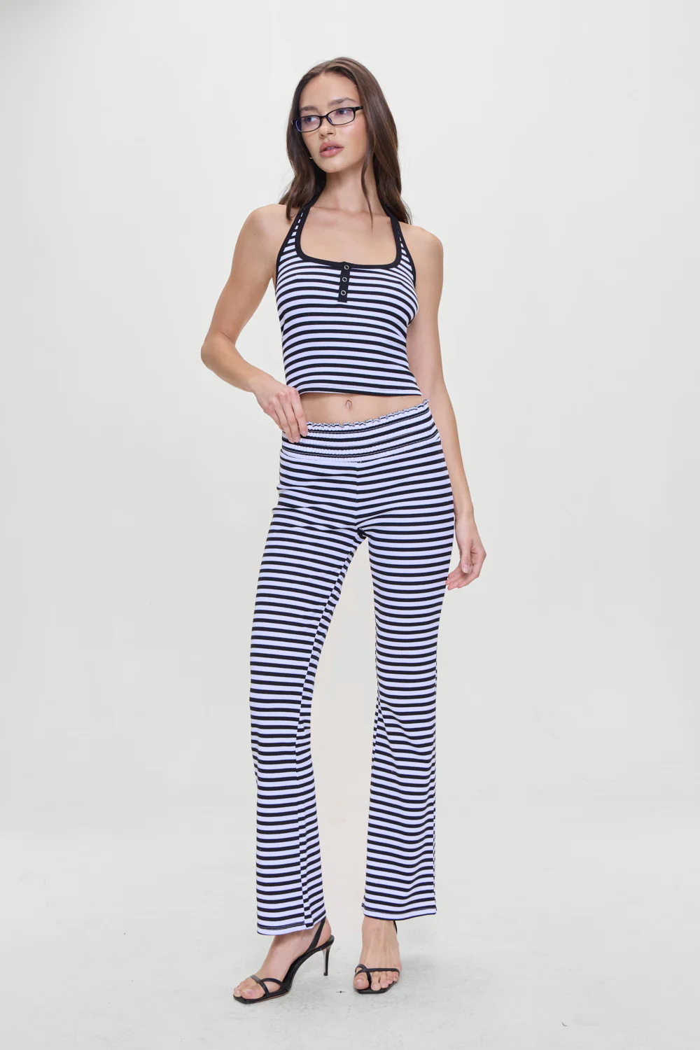 Bambi Striped Halter Top - Silhouette Stripe - Image 5