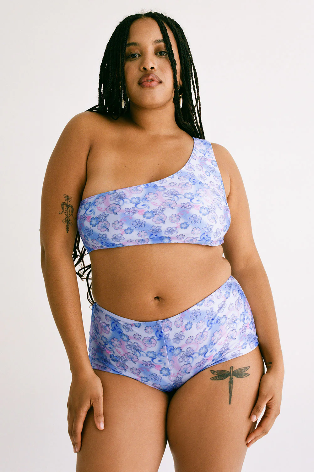 Barb One Shoulder Shine Bikini Top - City of Angels - Image 3