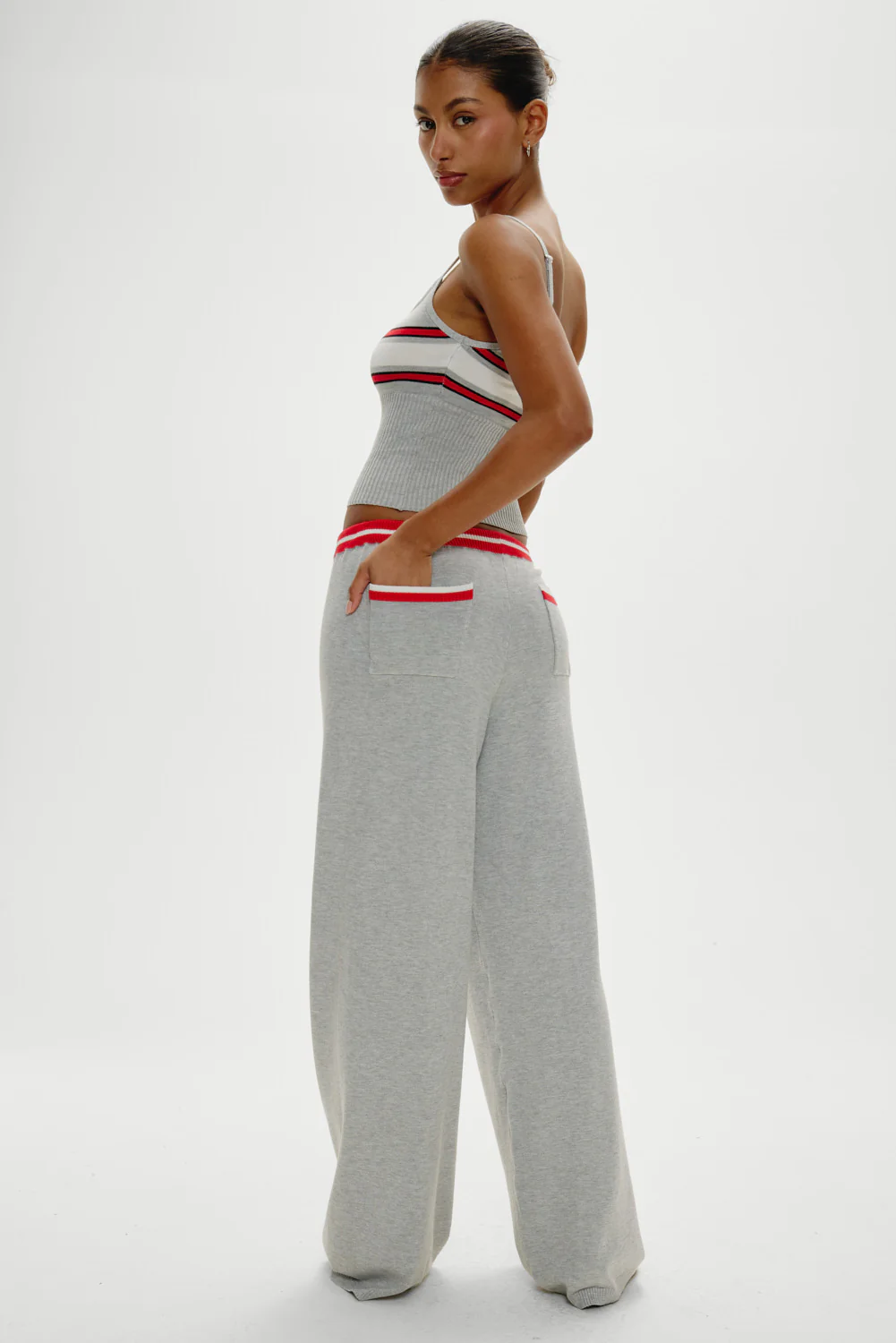 Barrymore Knit Pants - Mochi Stripe - Image 2