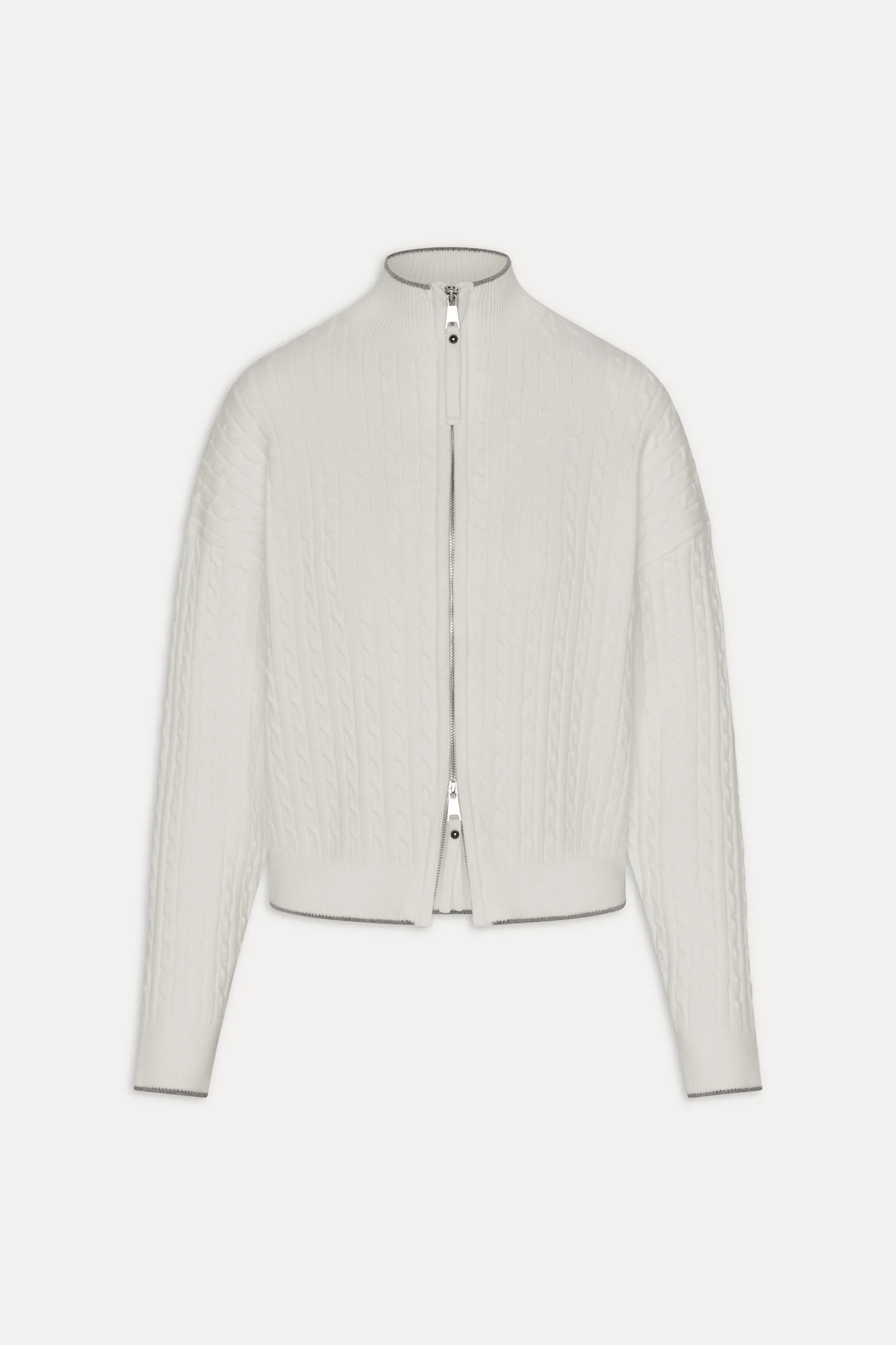 Bea Cloud Knit Zip Up Sweater - Honeymoon - Image 3