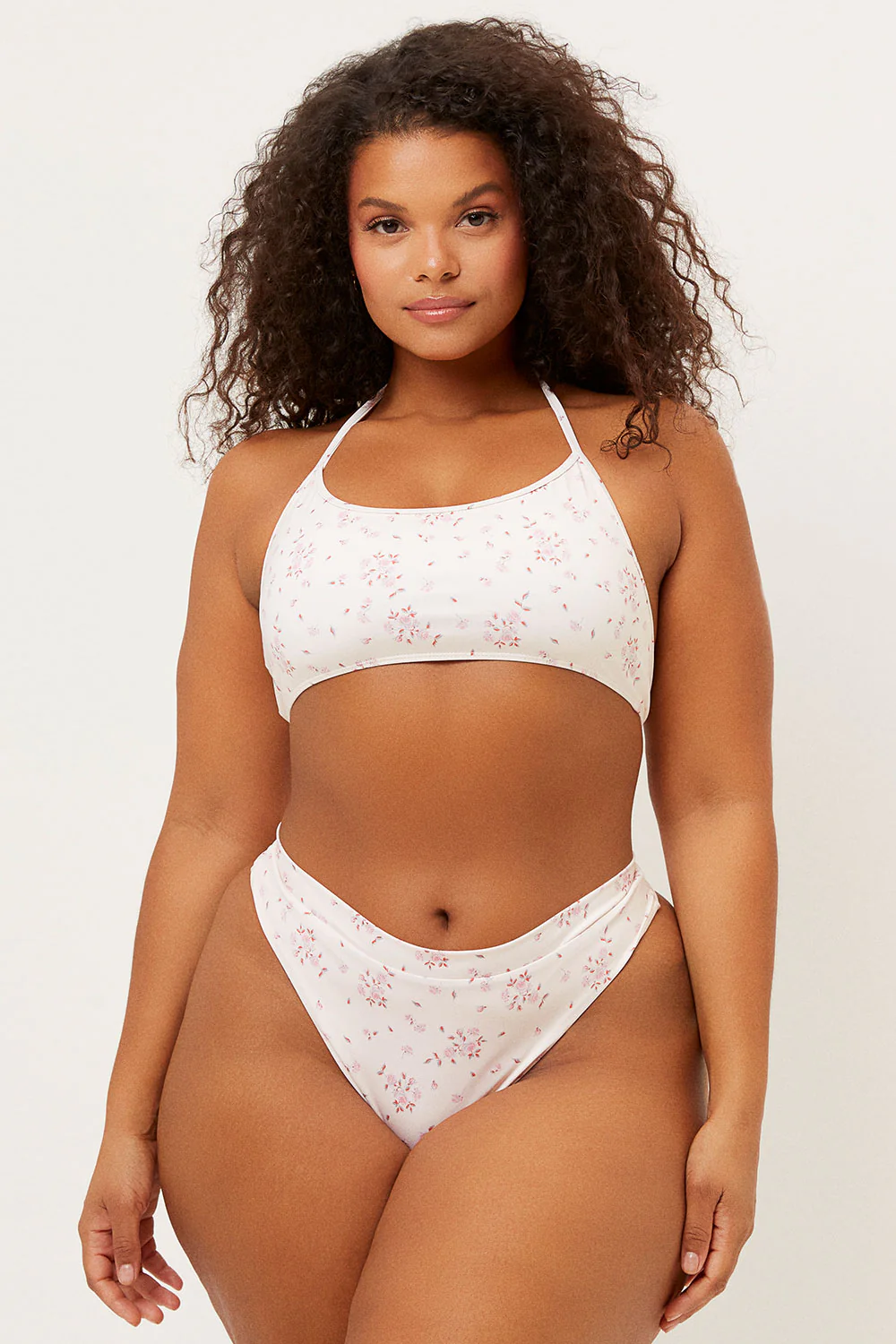 Bea Halter String Bikini Top - Sweet Rose - Image 2