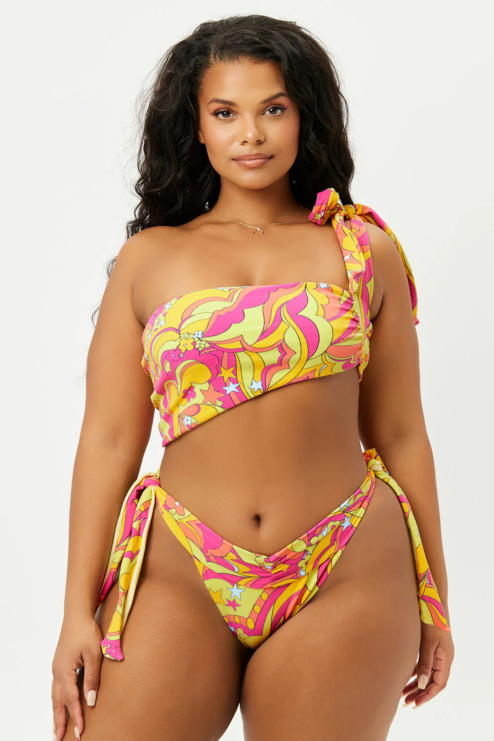 Bella Terry Bandeau Bikini Top - Peace Terry - Image 2