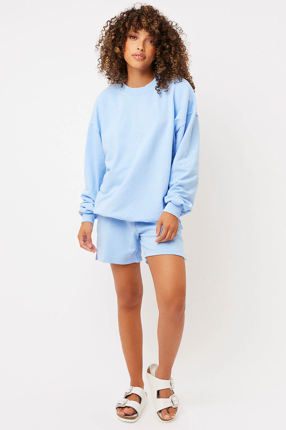 Bennie Oversized Crewneck Sweatshirt - Chambray - Image 3