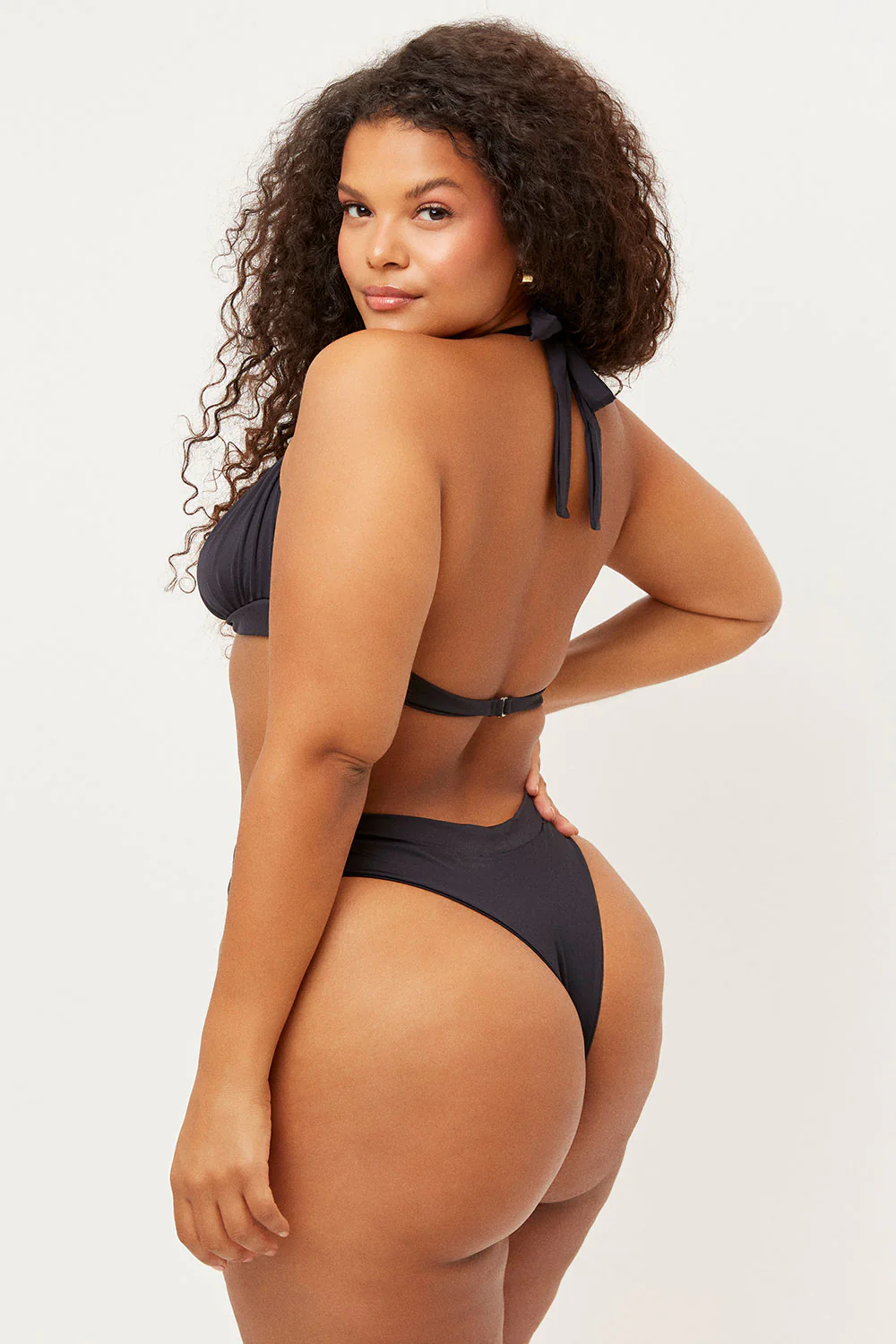 Bernie Halter Scoop Bikini Top - Black - Image 3