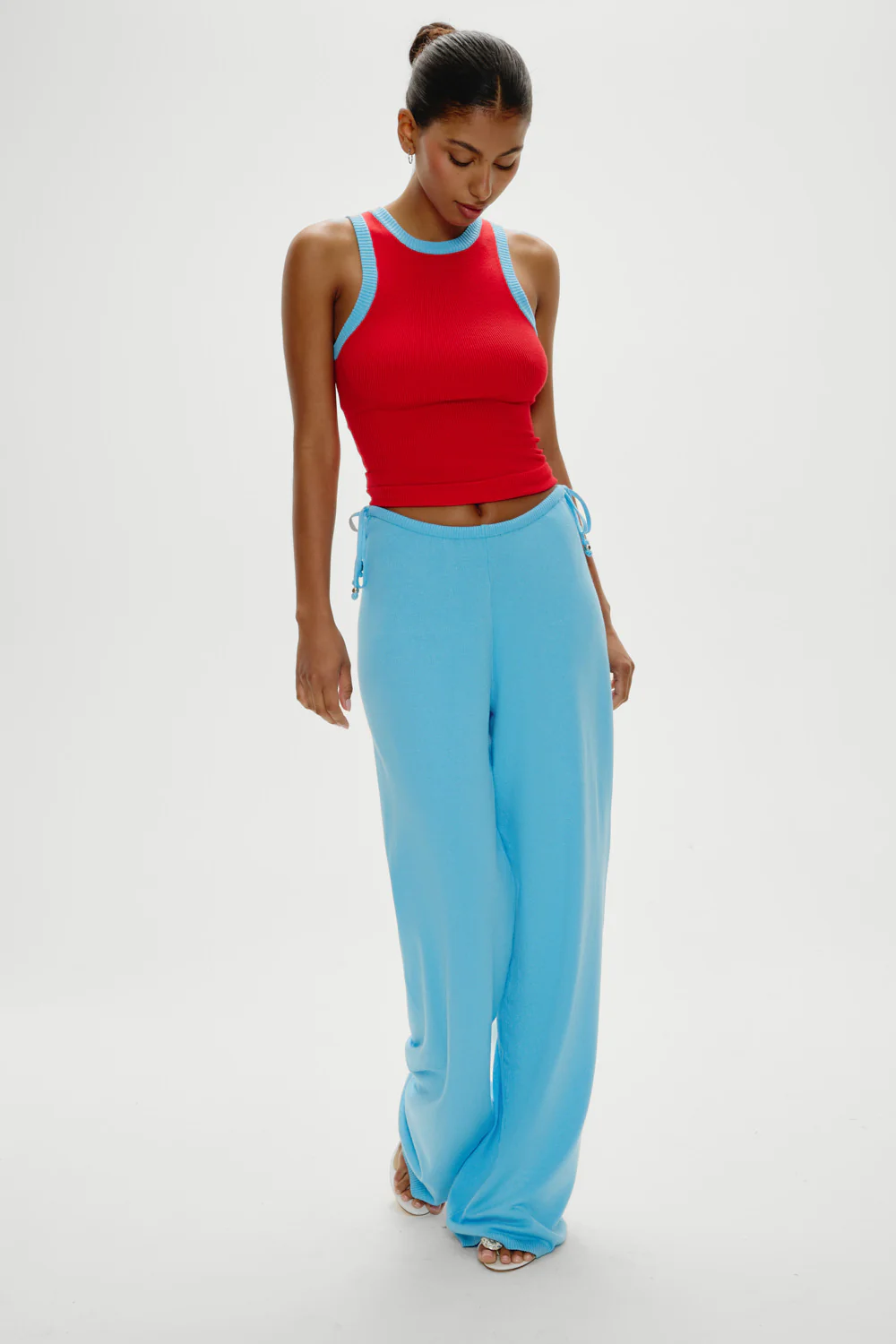 Breeze Low Rise Knit Pants - Blue Vanilla - Image 4