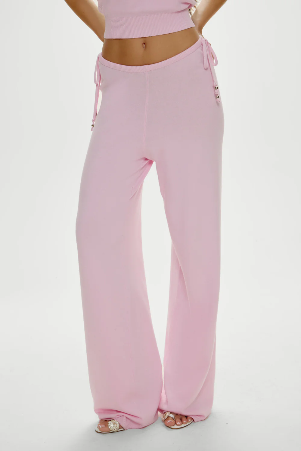 Breeze Low Rise Knit Pants - Strawberries & Cream - Image 4
