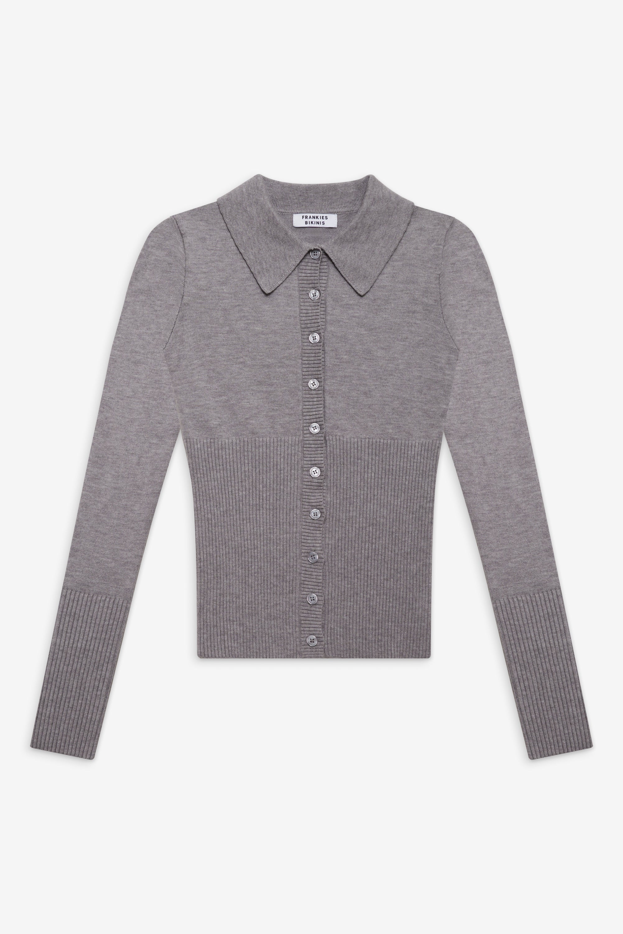 Brooks Button Up Sweater - Rain Cloud - Image 3