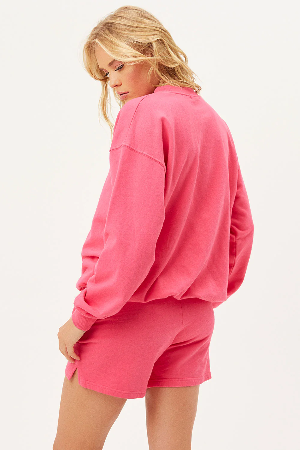 Burl High Waist Sweat Short - Rosewood - Image 3