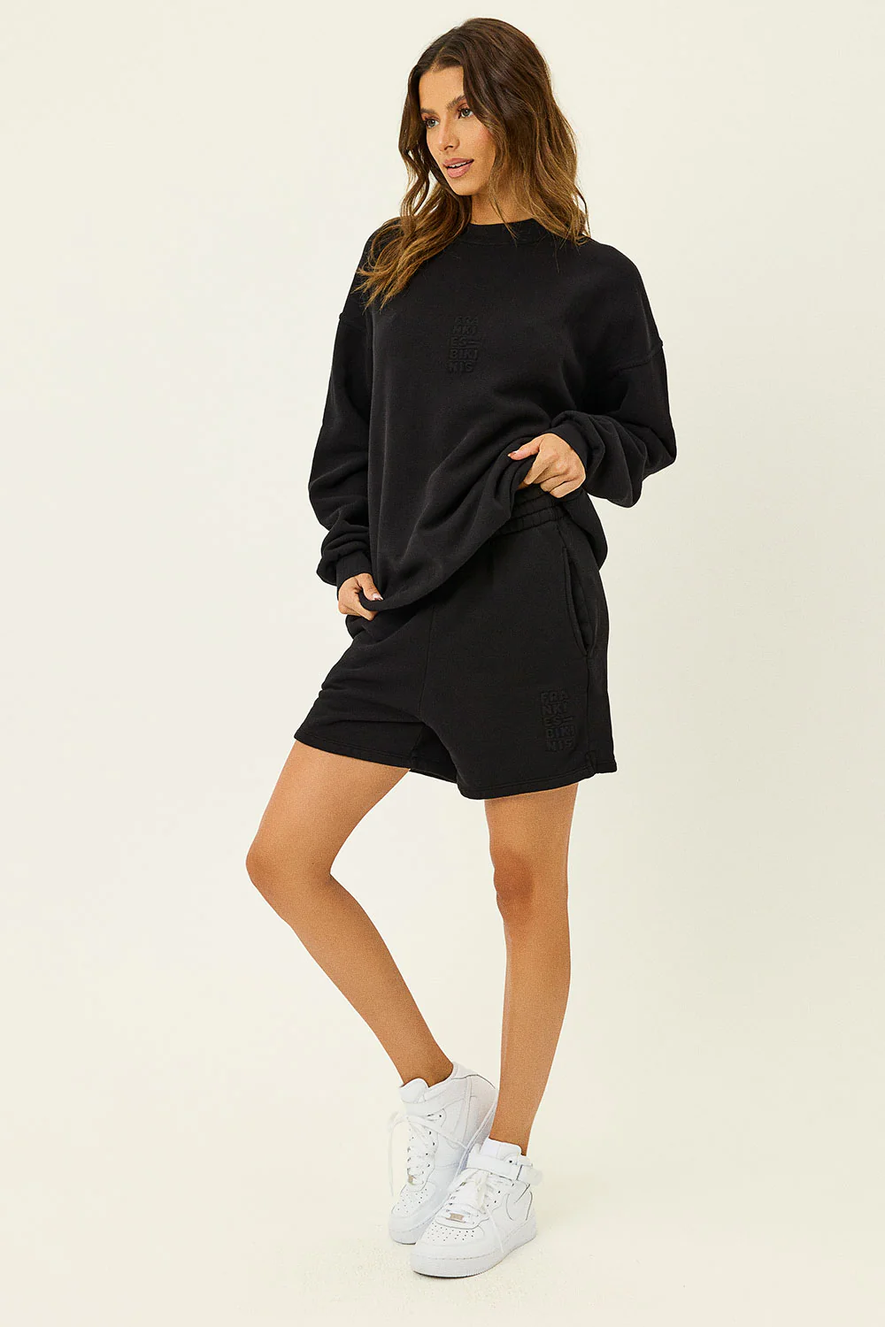 Burl High Waist Sweat Short - Black - Image 4