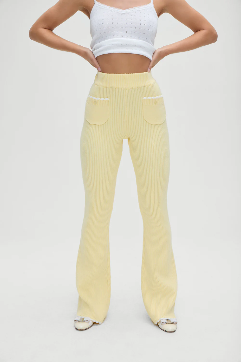 Camden Knit Pants - Vanilla Sugar - Image 4