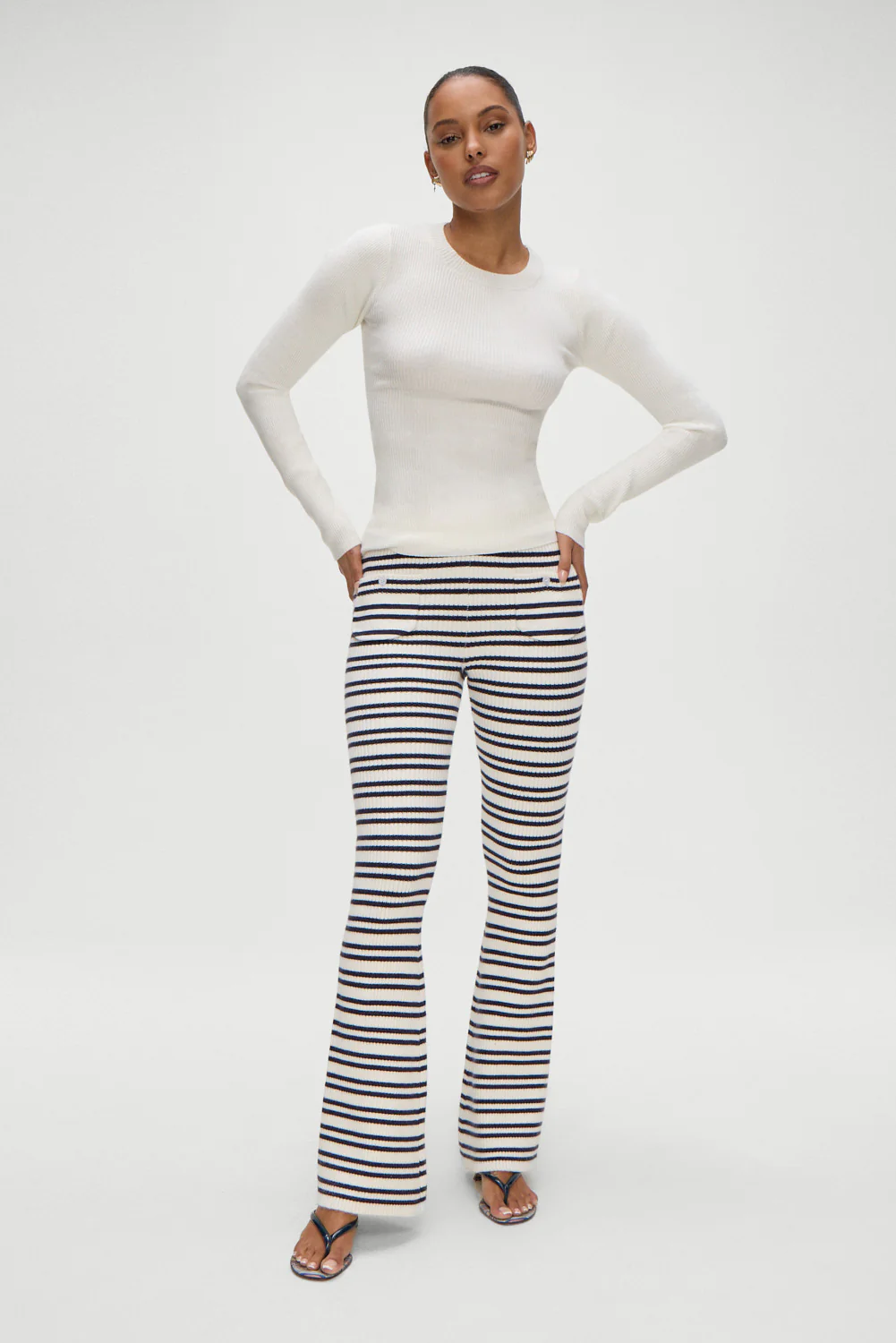 Camden Striped Knit Pants - Starlit Stripe - Image 5