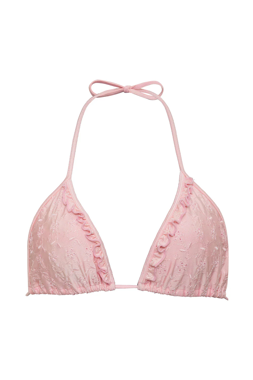 Camilla Eyelet Shine Bikini Top - Cherry Blossom - Image 3