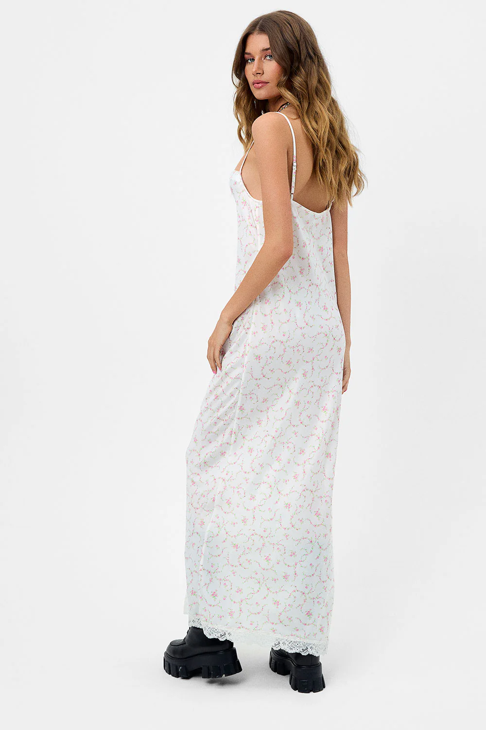 Cara Satin Maxi Dress - Day Lily - Image 4
