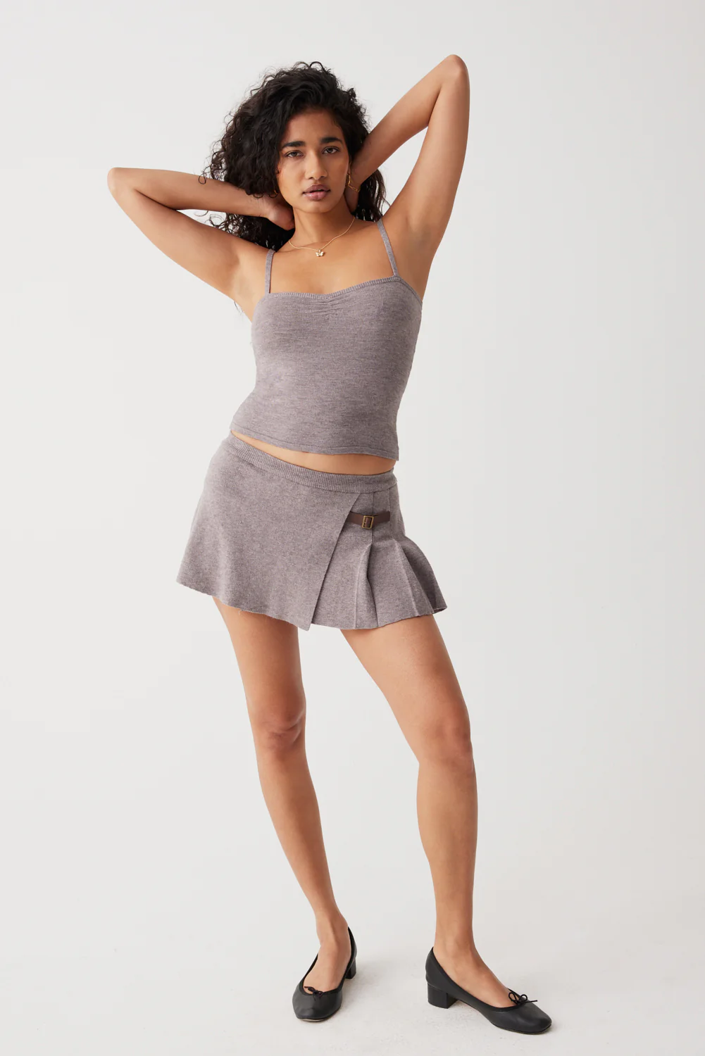 Carmen Lightweight Knit Tank - Dark Pearl - Image 4