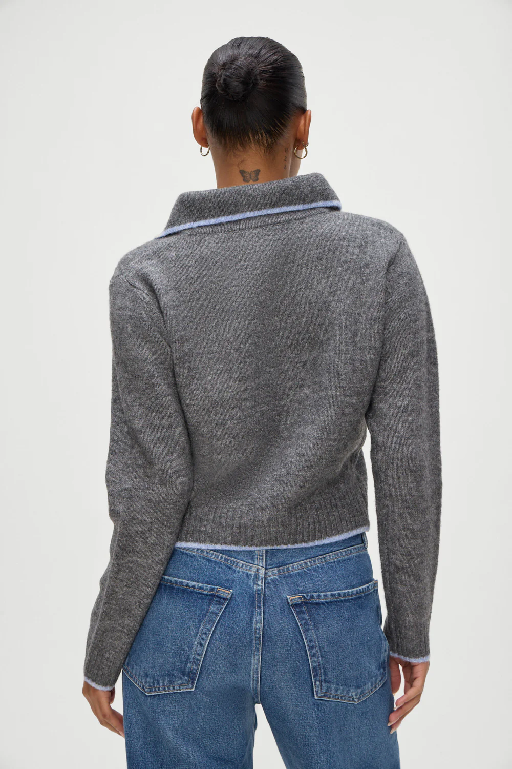 Carolyn Collared Sweater - Winter Sky - Image 2