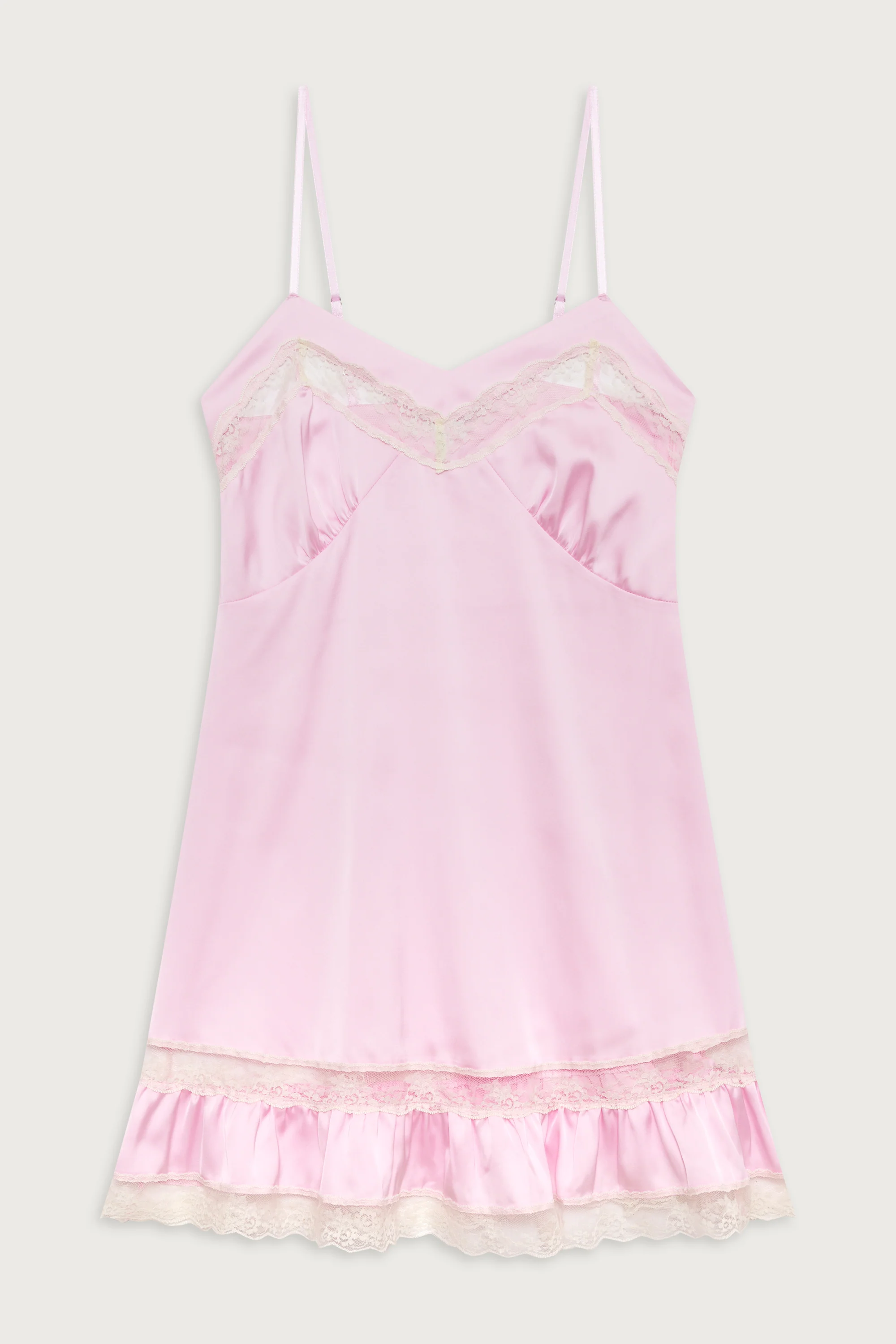 Carson Satin Mini Dress - English Rose - Image 3