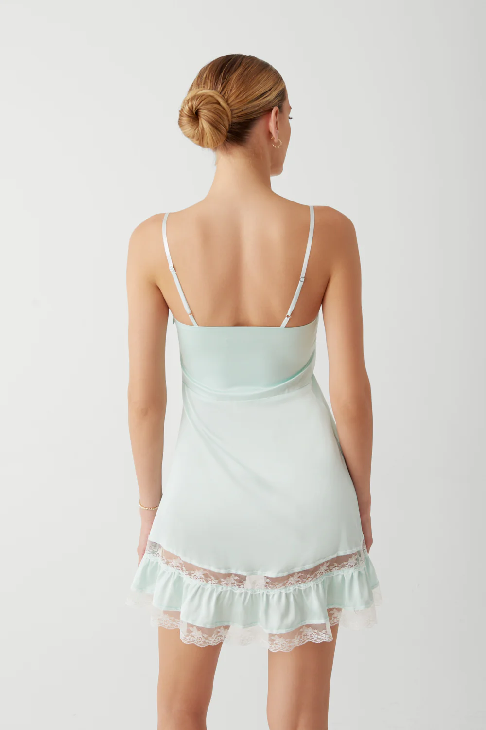 Carson Satin Mini Dress - Pistachio - Image 2