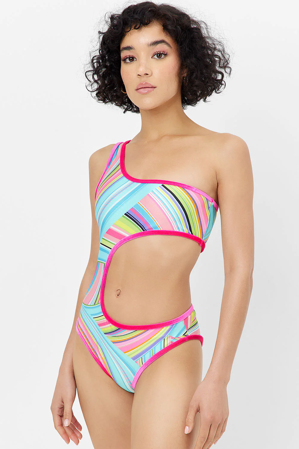 Cash Shine One Piece Swimsuit - Rainbow Swirl - Image 5