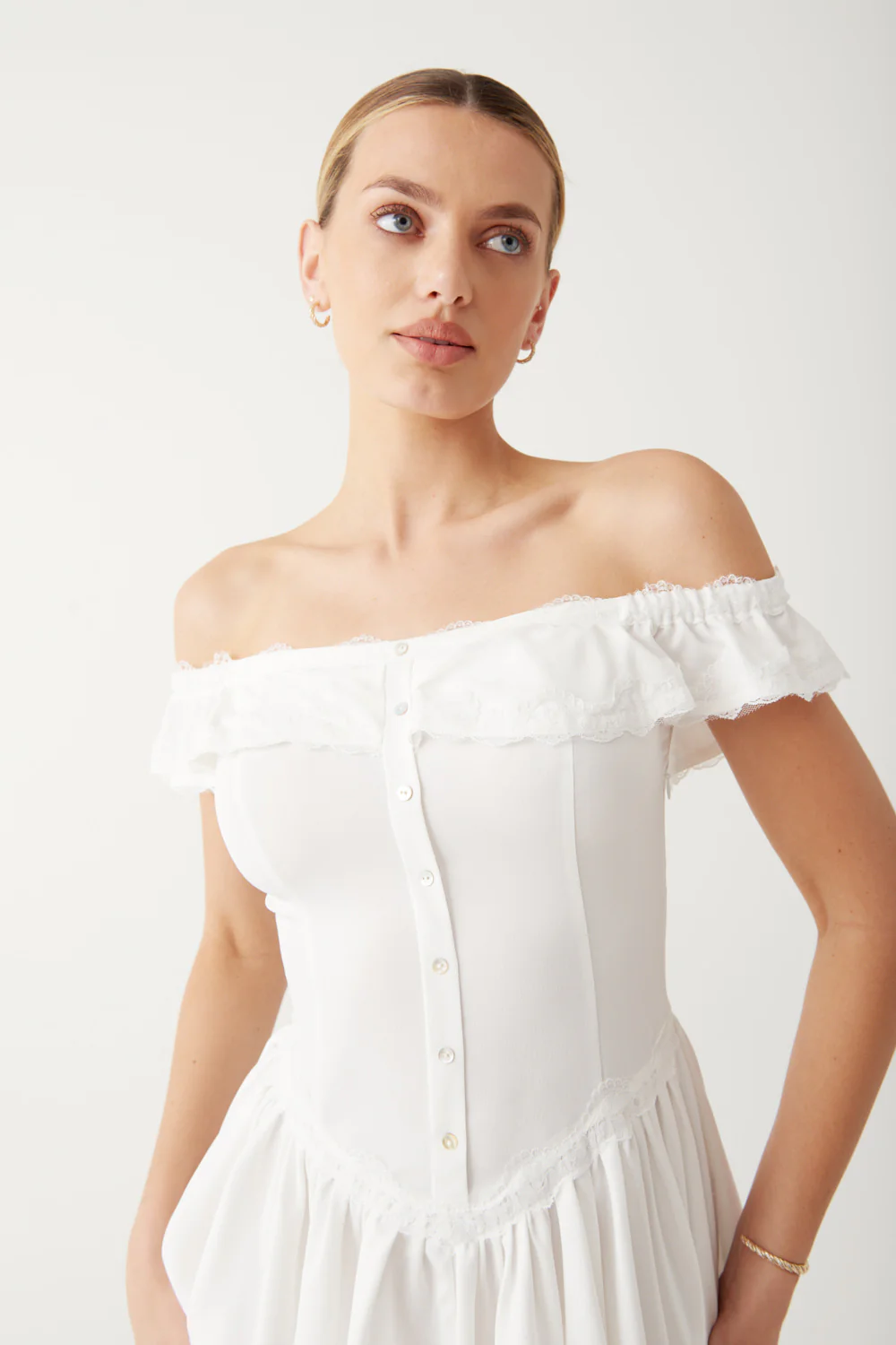 Charli Mini Dress - White - Image 5
