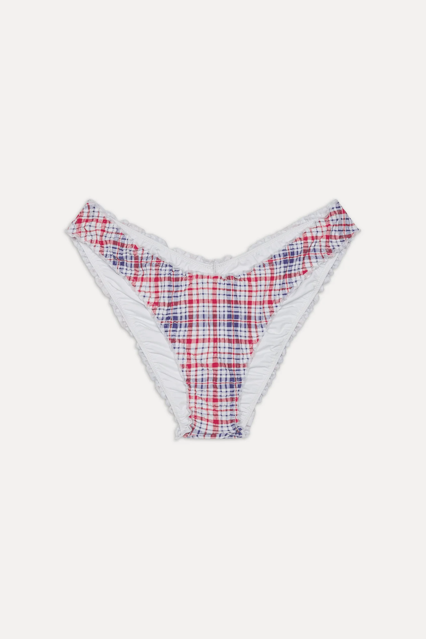 Charlotte Cheeky Bikini Bottom - Americana Plaid - Image 3