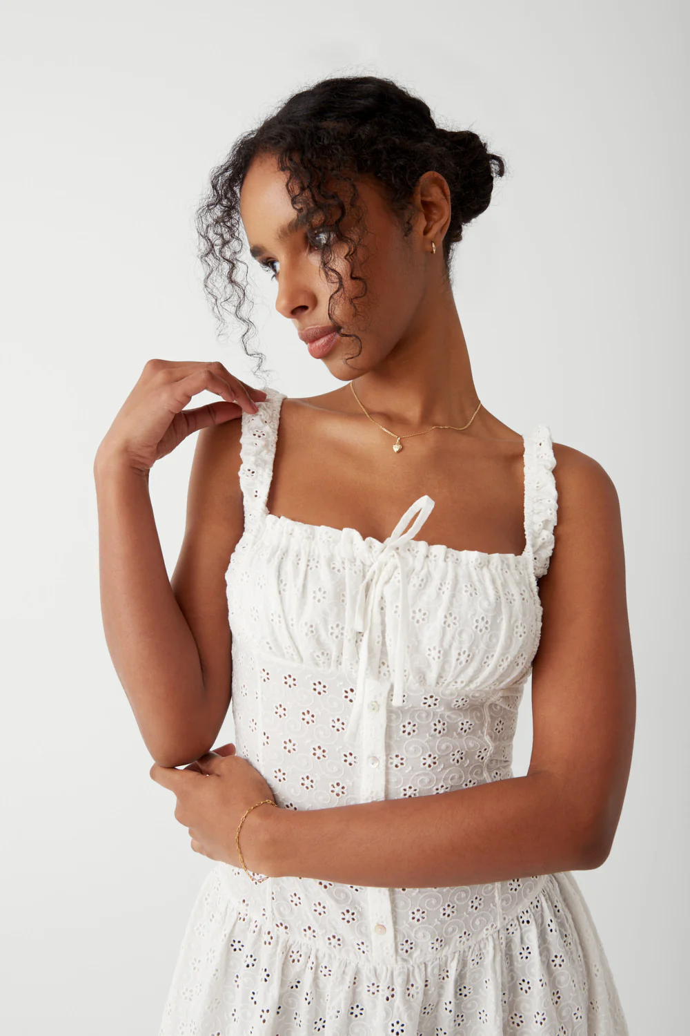 Christabelle Eyelet Maxi Dress - Angel's Wing - Image 5