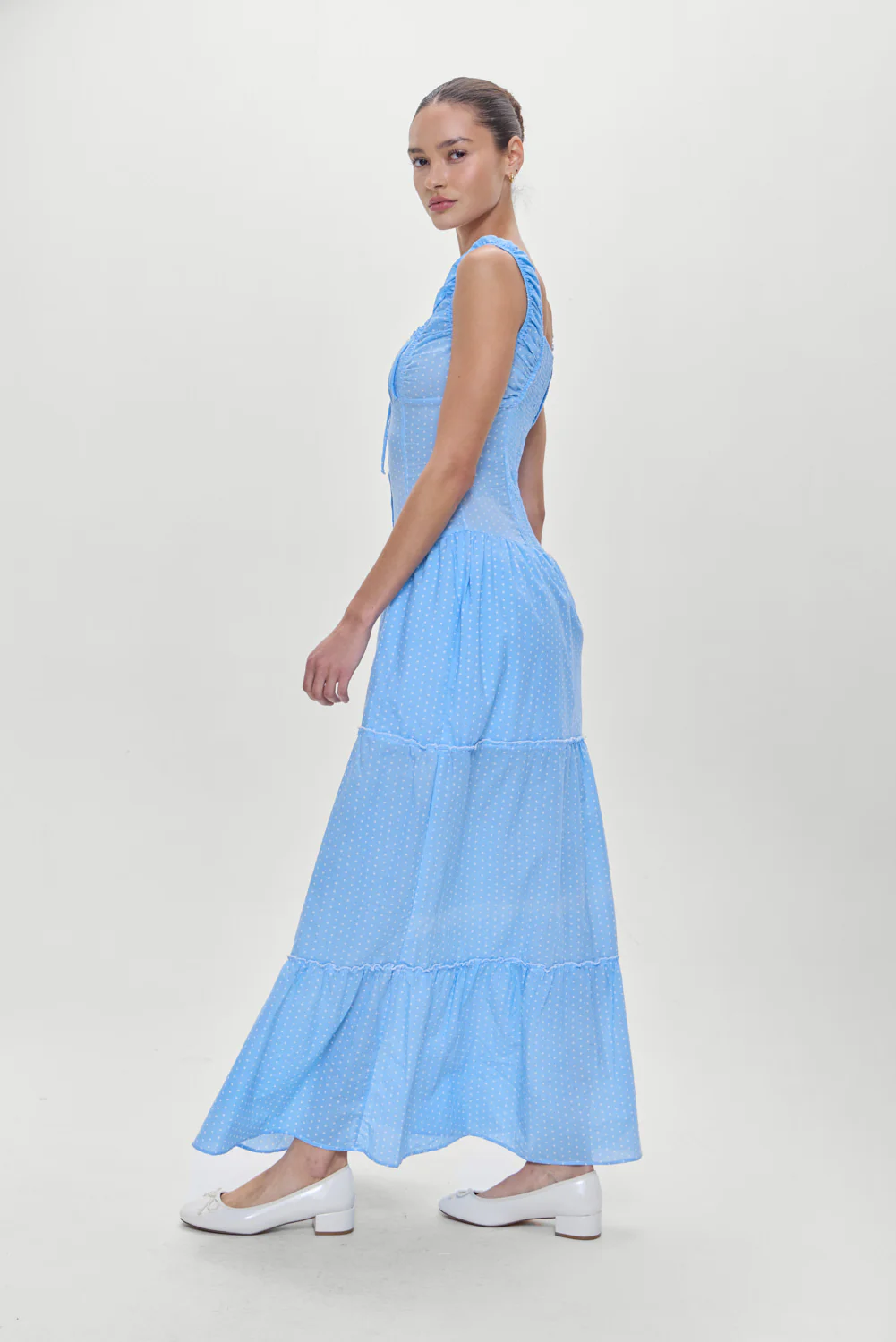 Christabelle Polka Dot Maxi Dress - Raindrop - Image 2