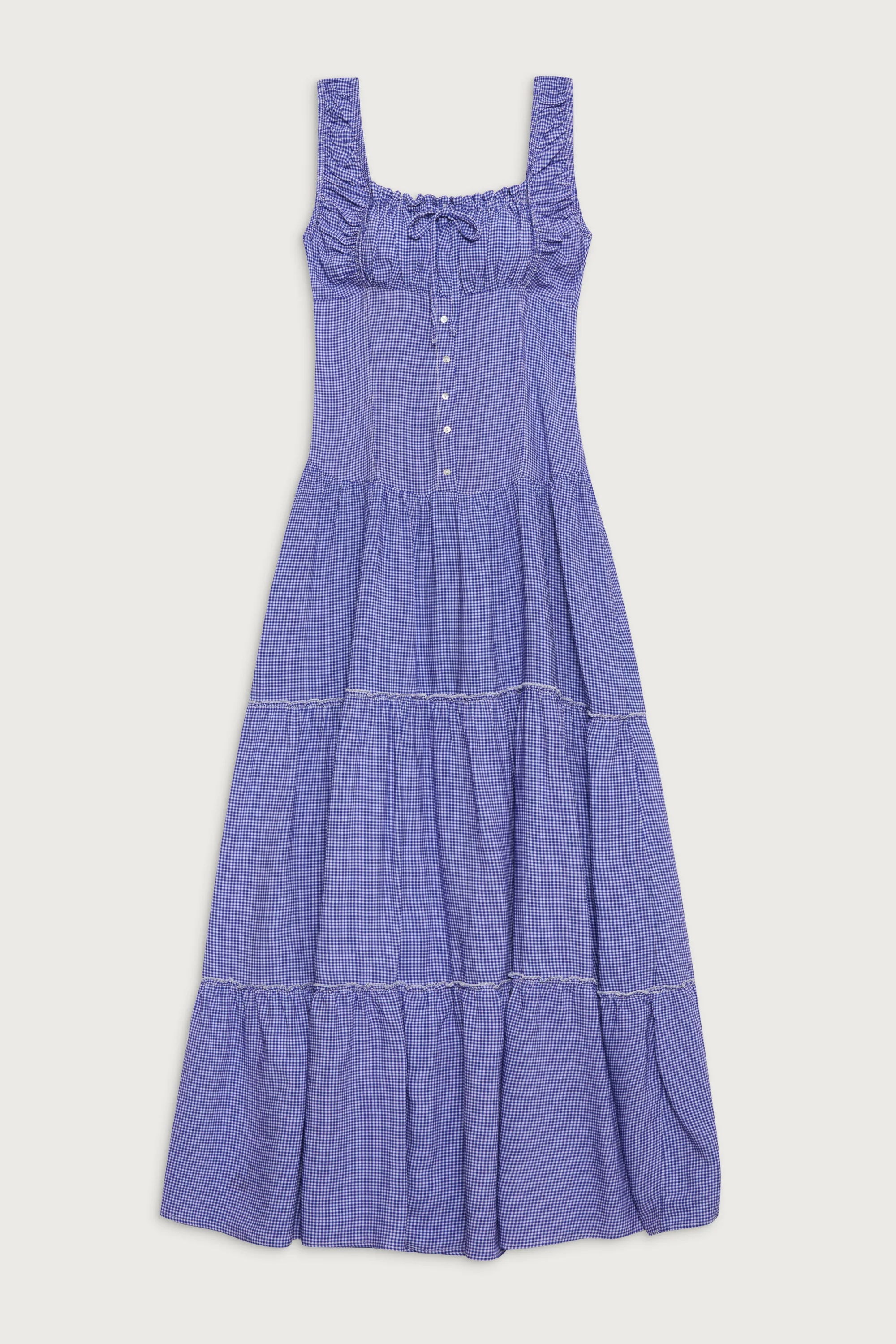 Christabelle Ruffle Maxi Dress - Sailor Gingham - Image 3