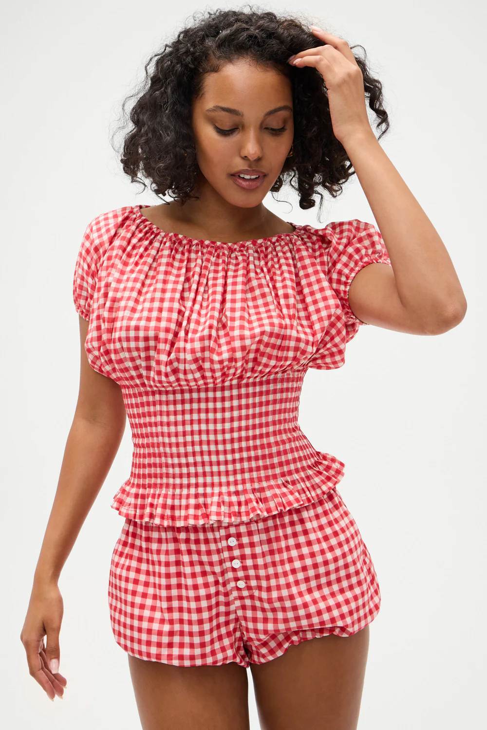 Cider Gingham Blouse  - Cherry Gingham - Image 4