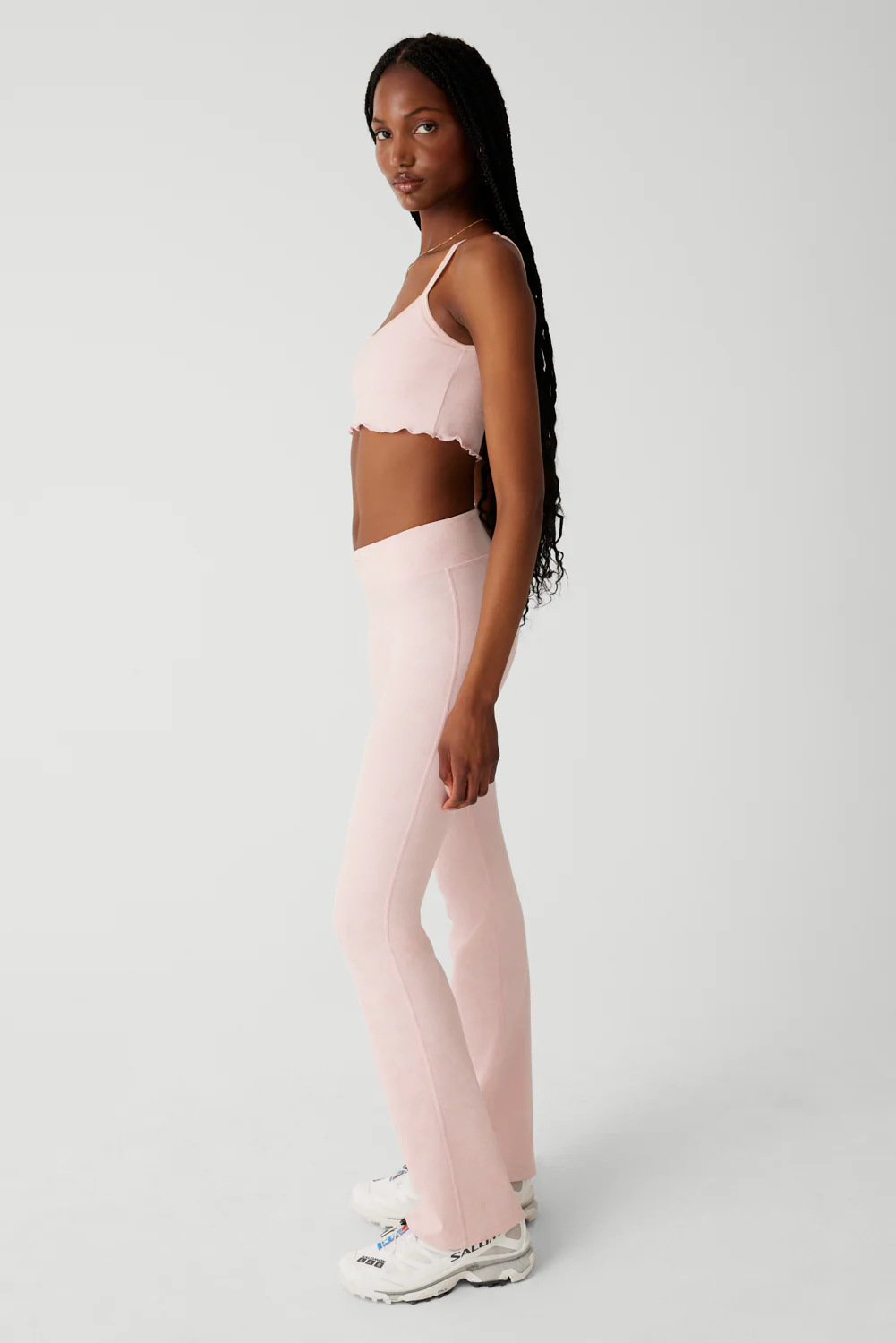 Clementine Low Waist Flare Legging - Pink Petals - Image 4