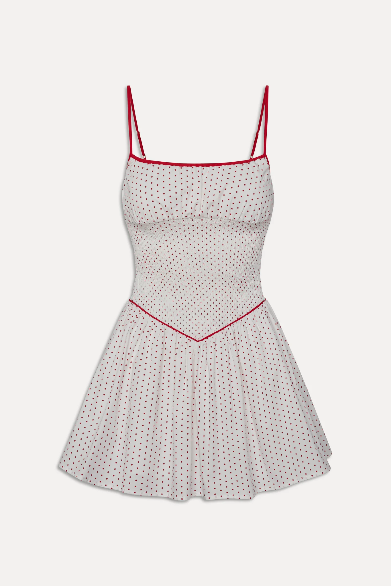 Coast Cotton Mini Dress - Red Dot - Image 3