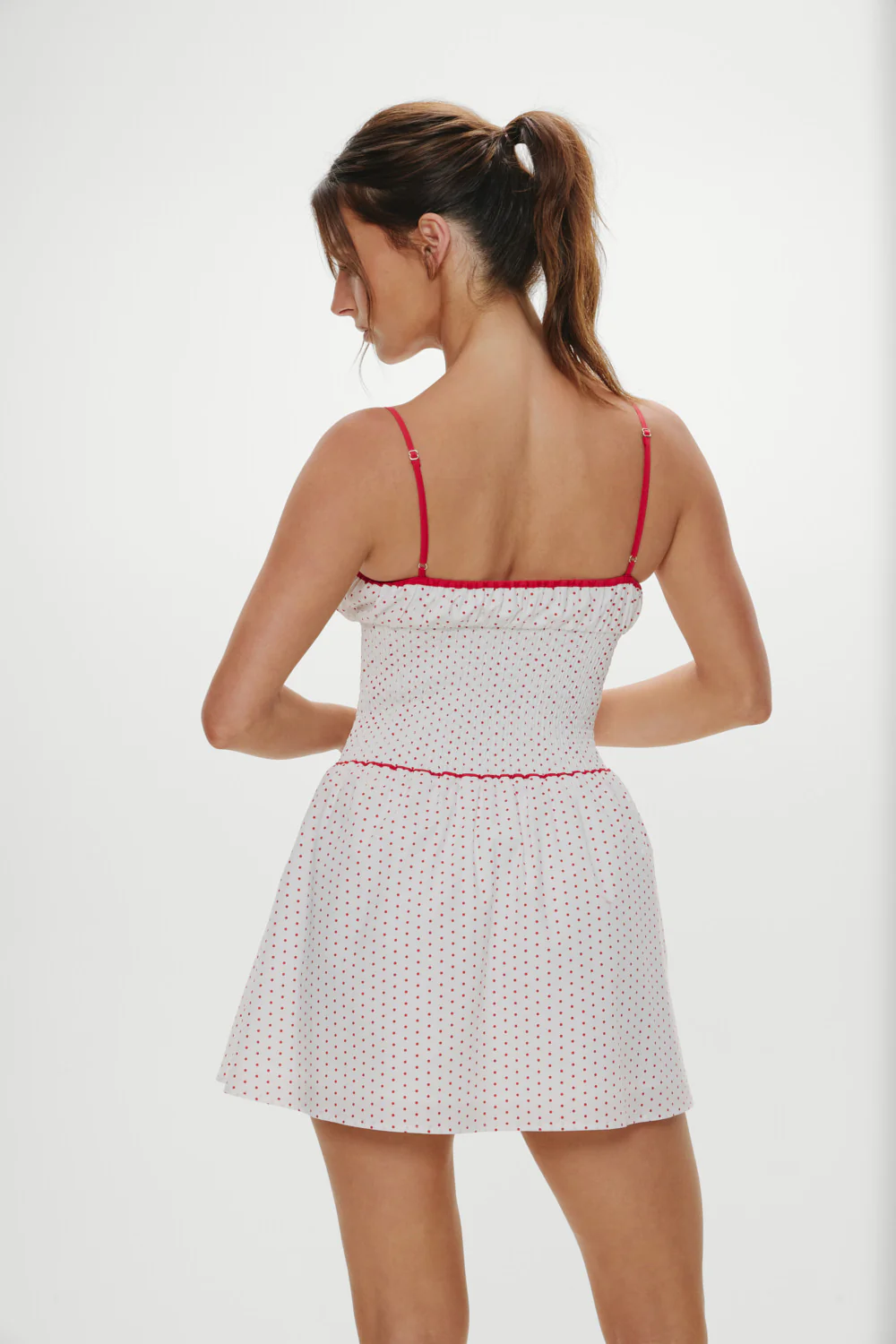 Coast Cotton Mini Dress - Red Dot - Image 4