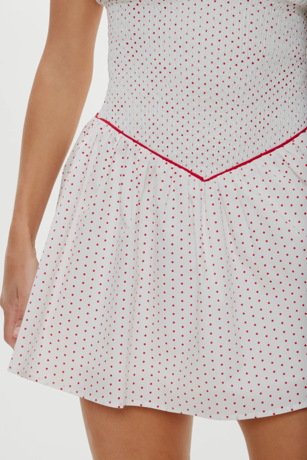 Coast Cotton Mini Dress - Red Dot - Image 6