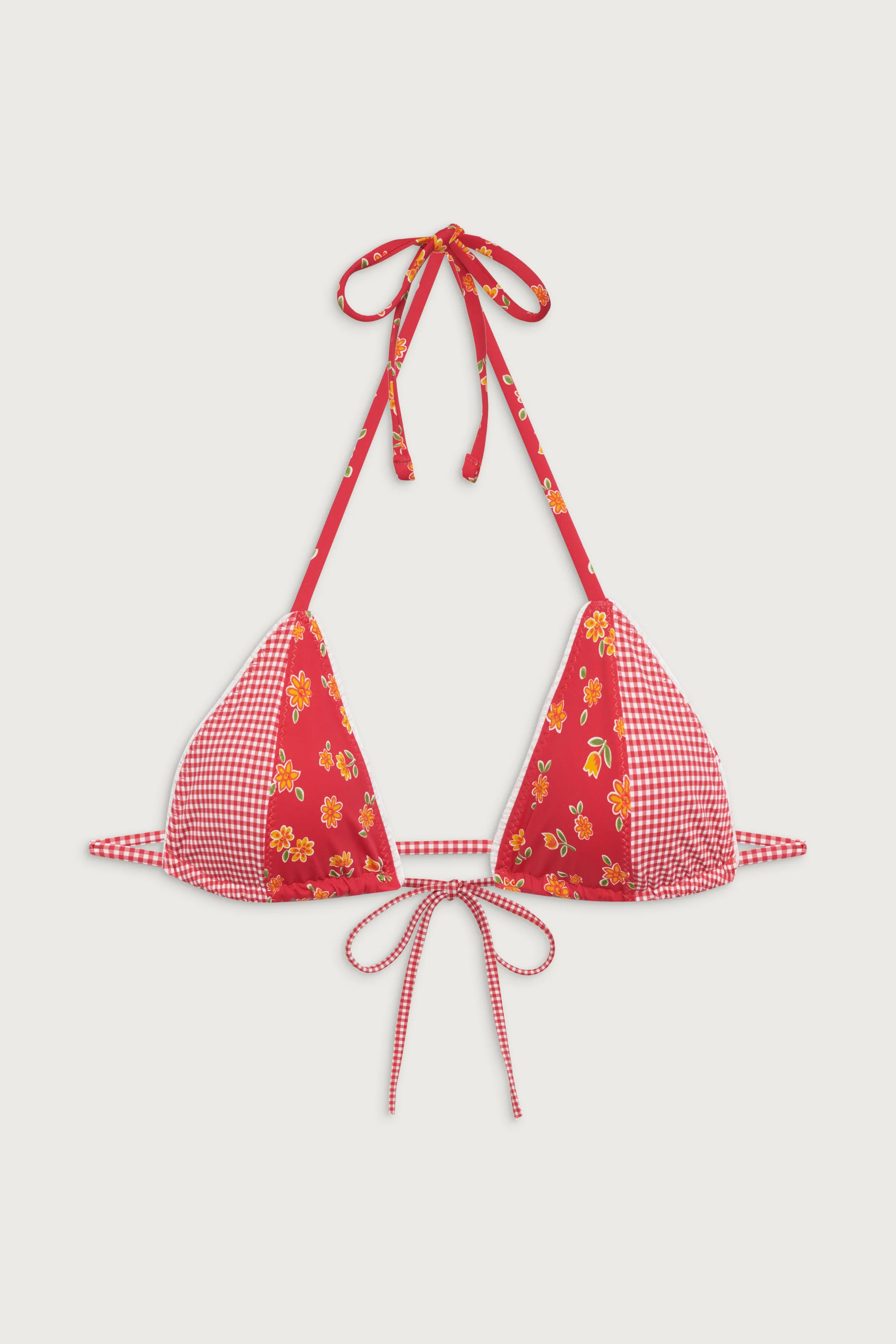 Coastal Floral Micro Bikini Top - Summer Flower - Image 3